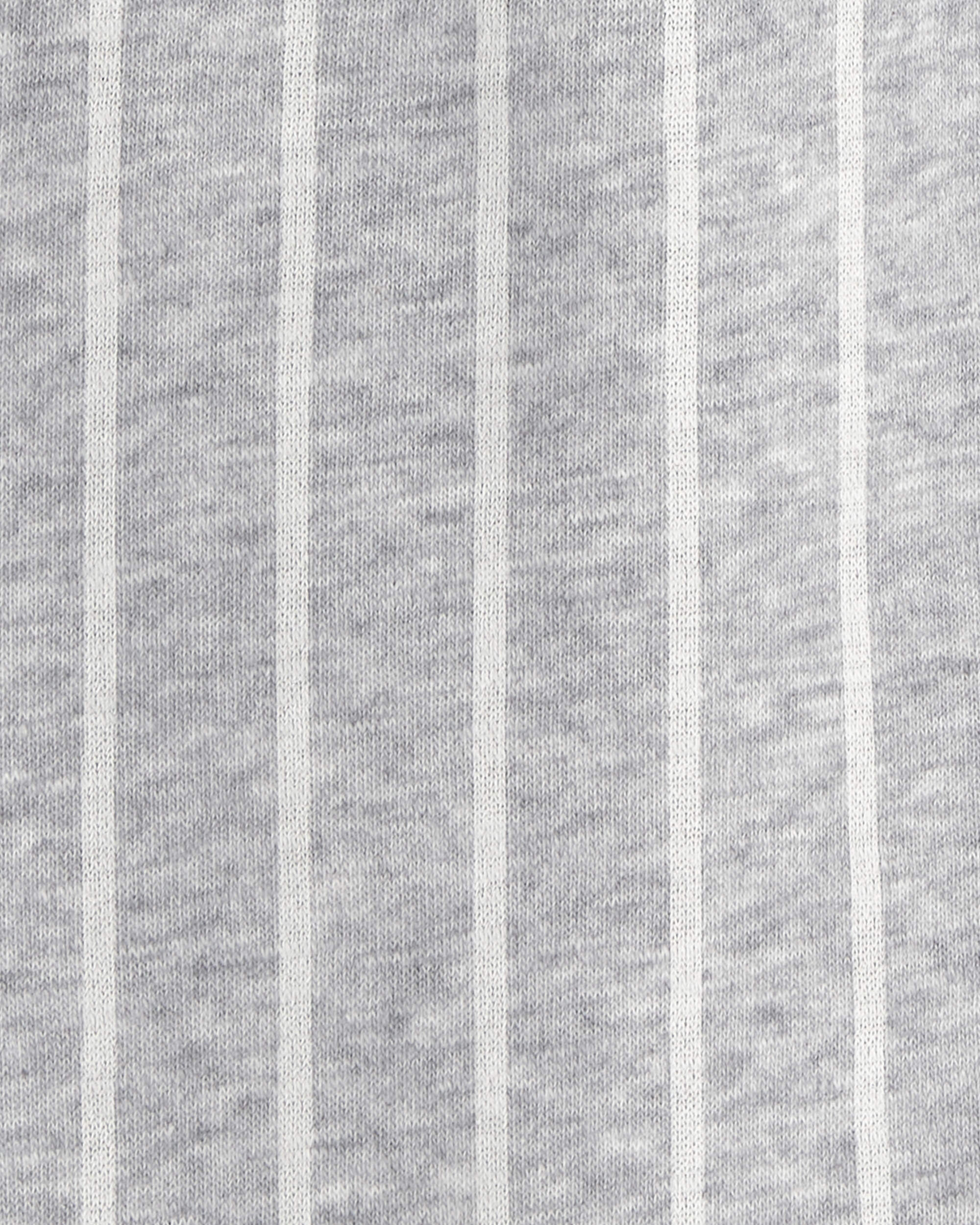 Toddler Striped French Terry Pants - Grey/White