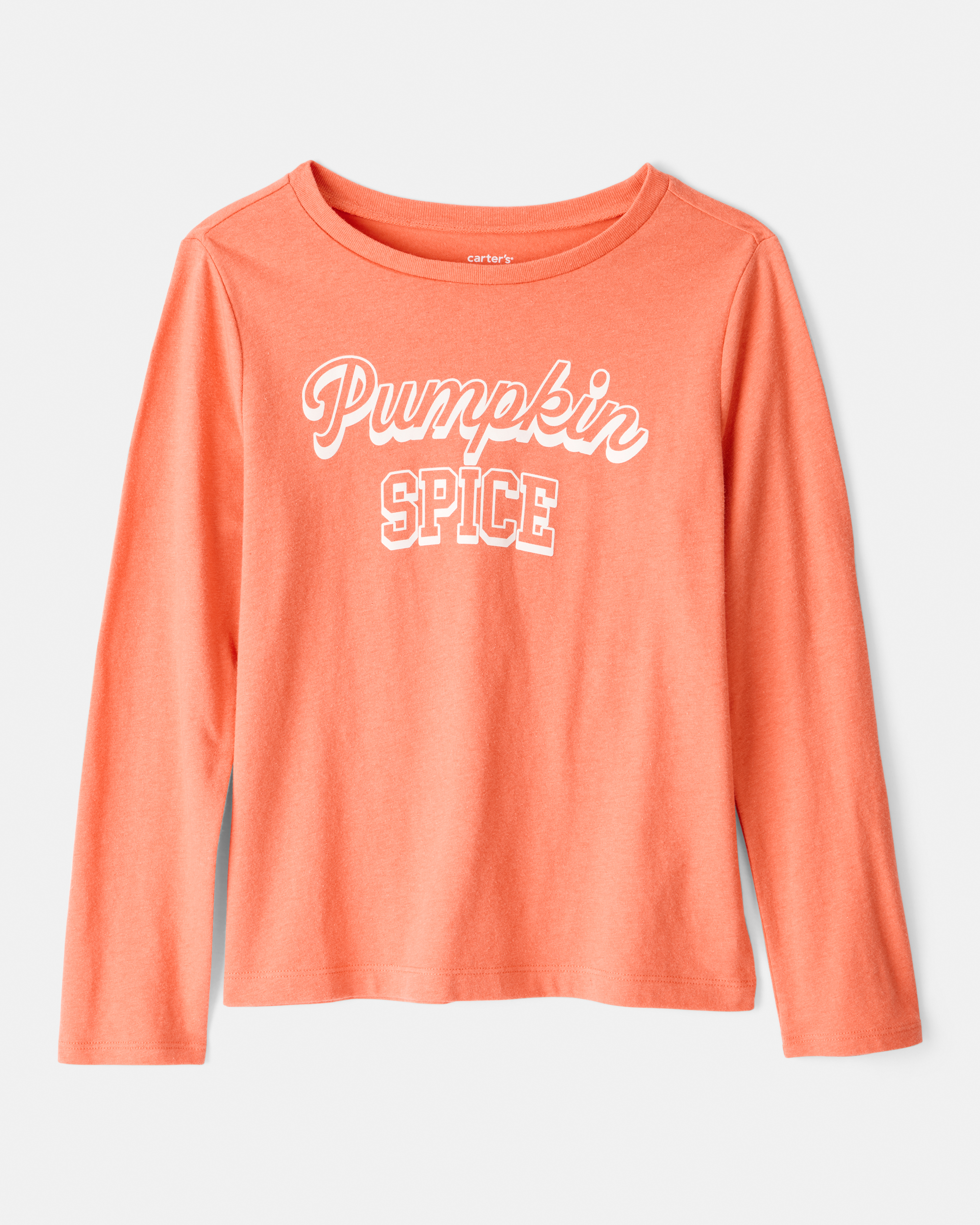 Girls Pumpkin Spice Short-Sleeve Graphic Tee - Orange