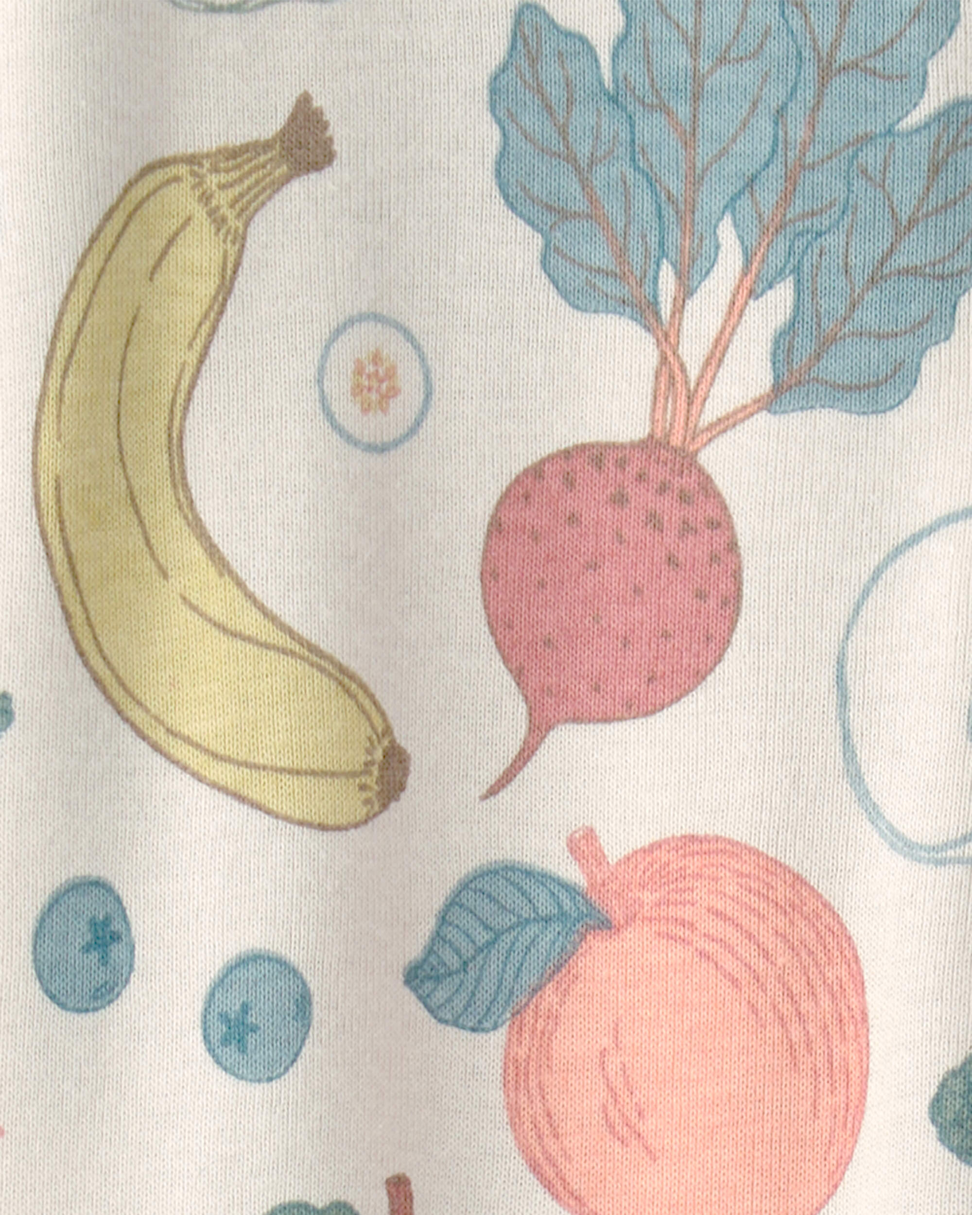 Baby Organic Cotton Sleeper Pyjama Veggie Fruit Print