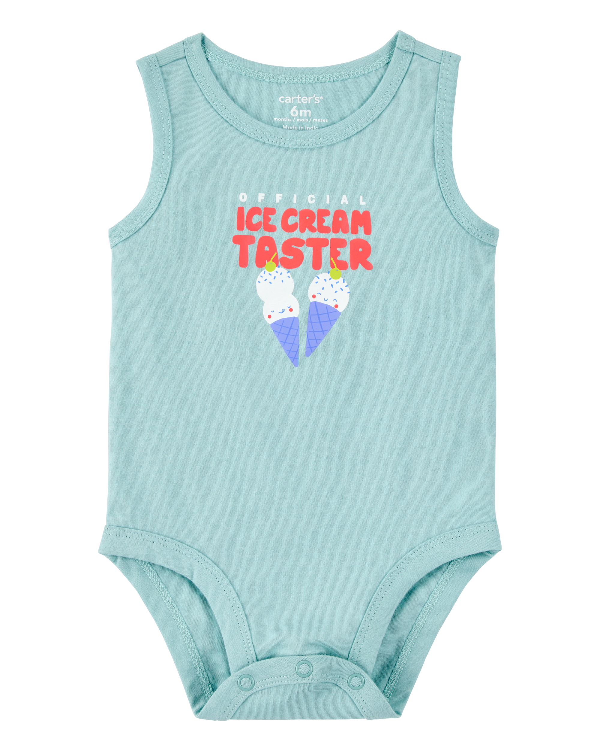 Baby Official Ice Cream Taster Sleeveless Bodysuit