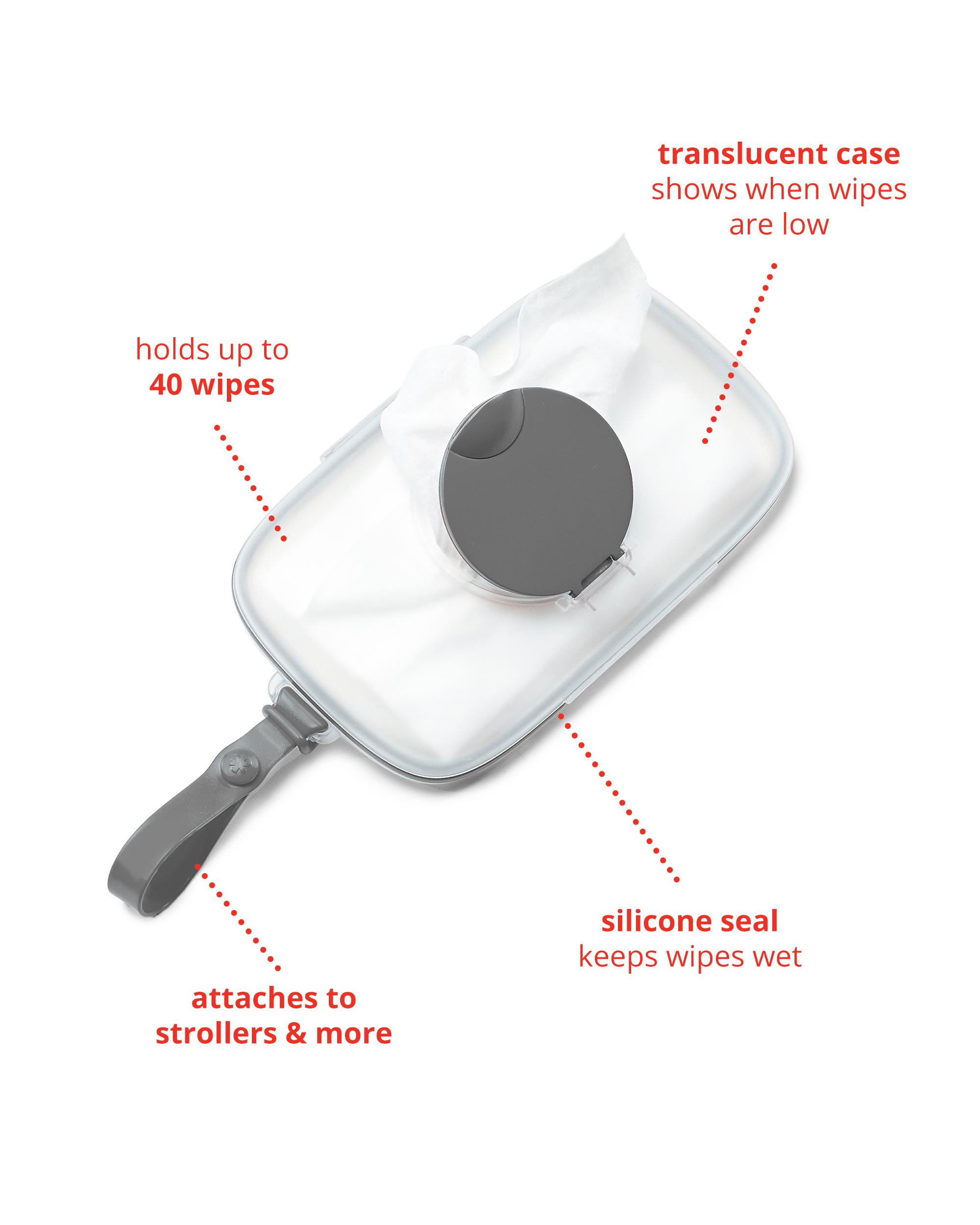 Grab & Go Snug Seal Wipes Case - Grey