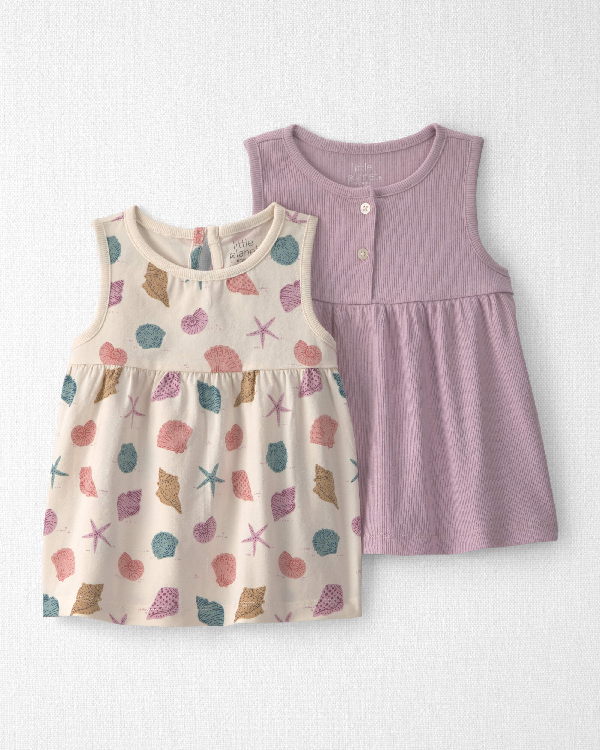 Toddler Girl 2-Pack Organic Cotton Knit Tanks