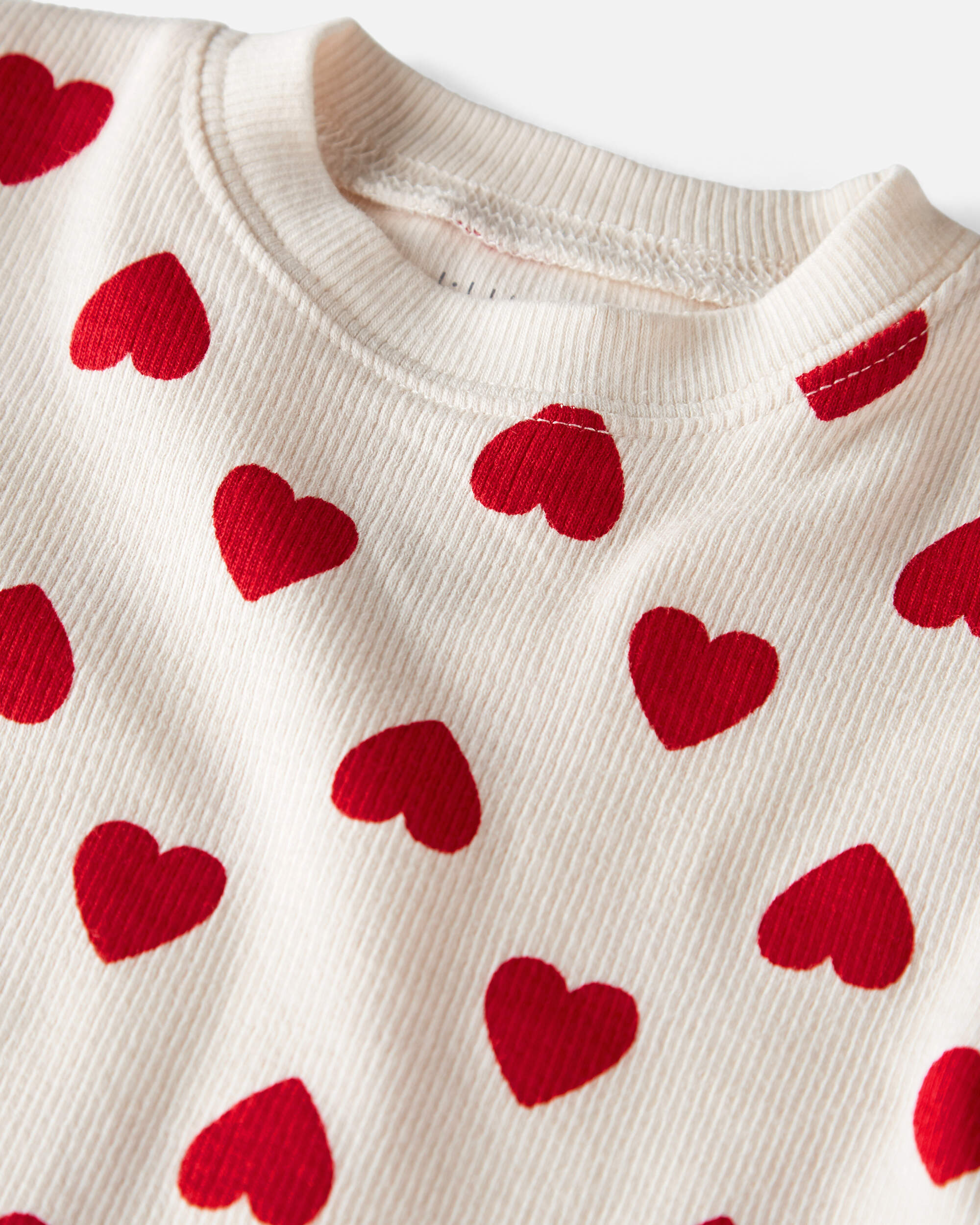 Baby 2-Piece Organic Cotton Pyjamas Red Hearts