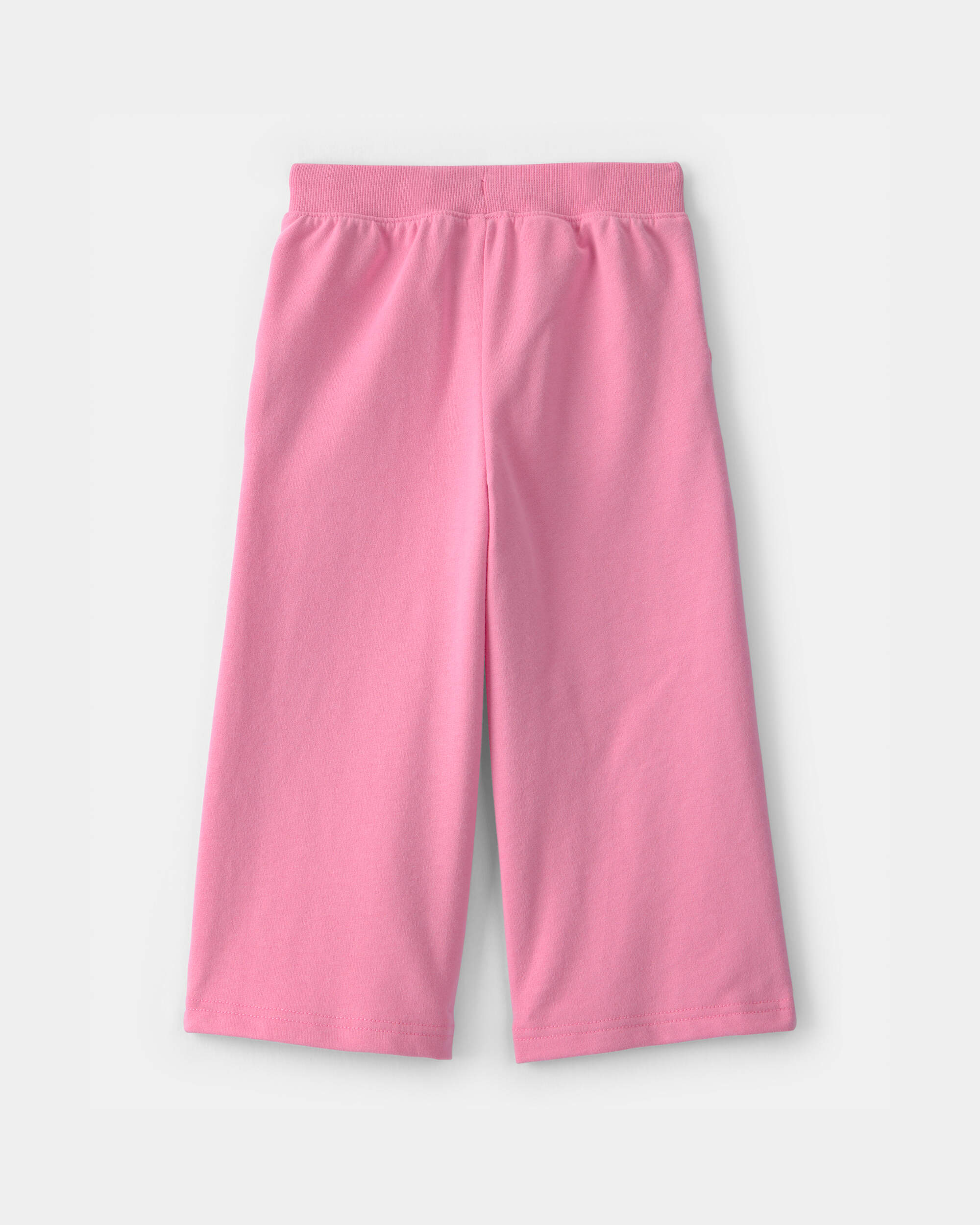 Toddler Girl French Terry Wide-Leg Pants - Pink