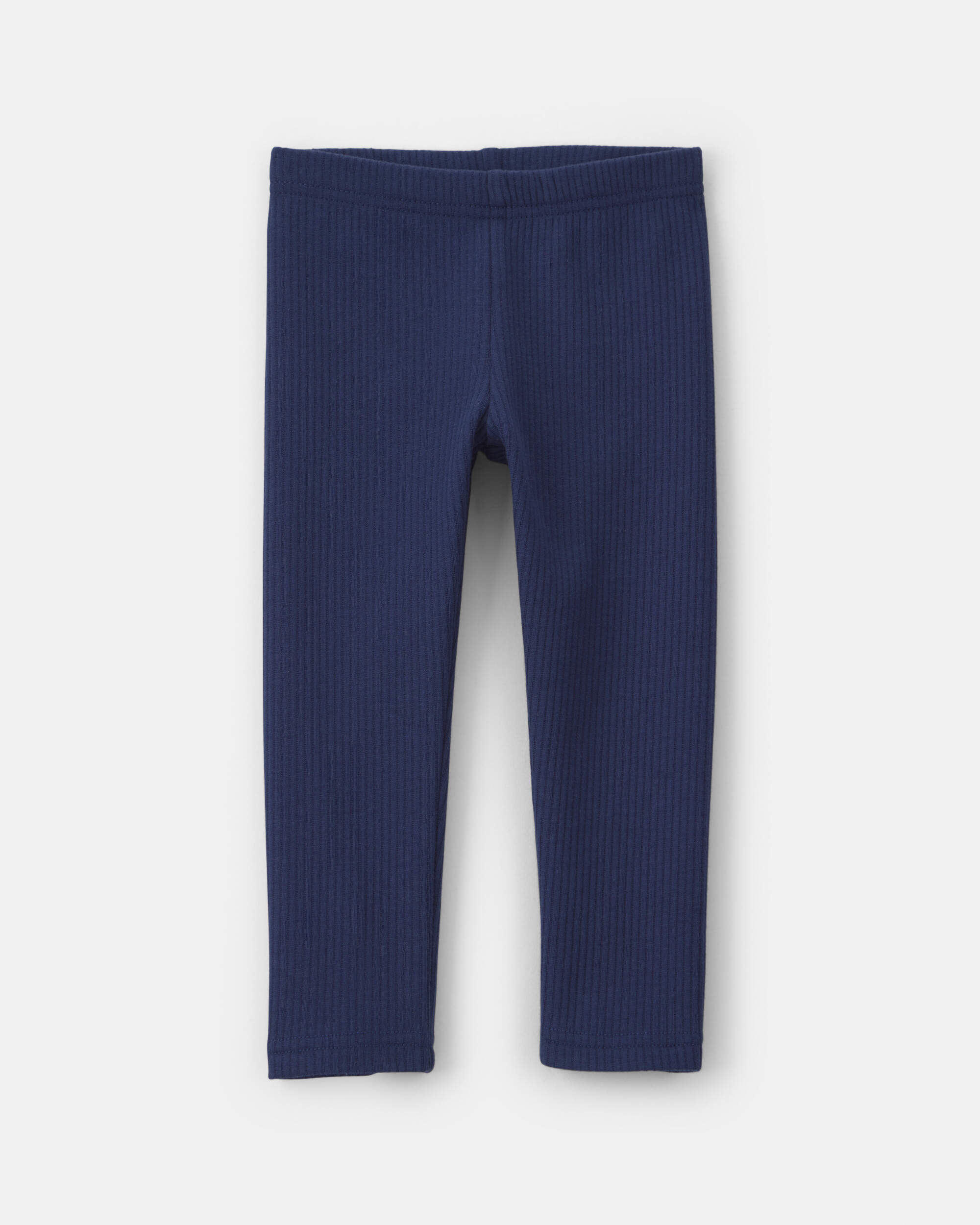 Toddler Girl Fleece Pull-On Stretch Leggings - Navy Blue