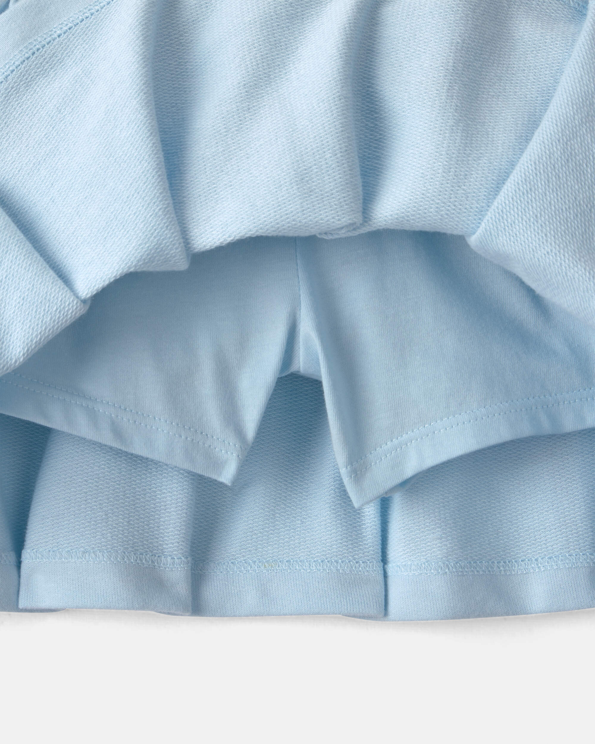 Girls French Terry Smocked Skort - Blue