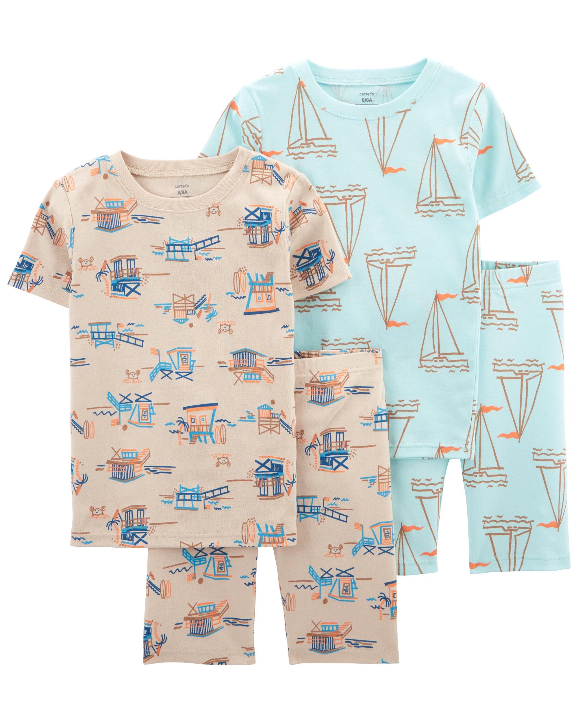 4 Piece Sailboat 100 Snug Fit Cotton Pyjamas