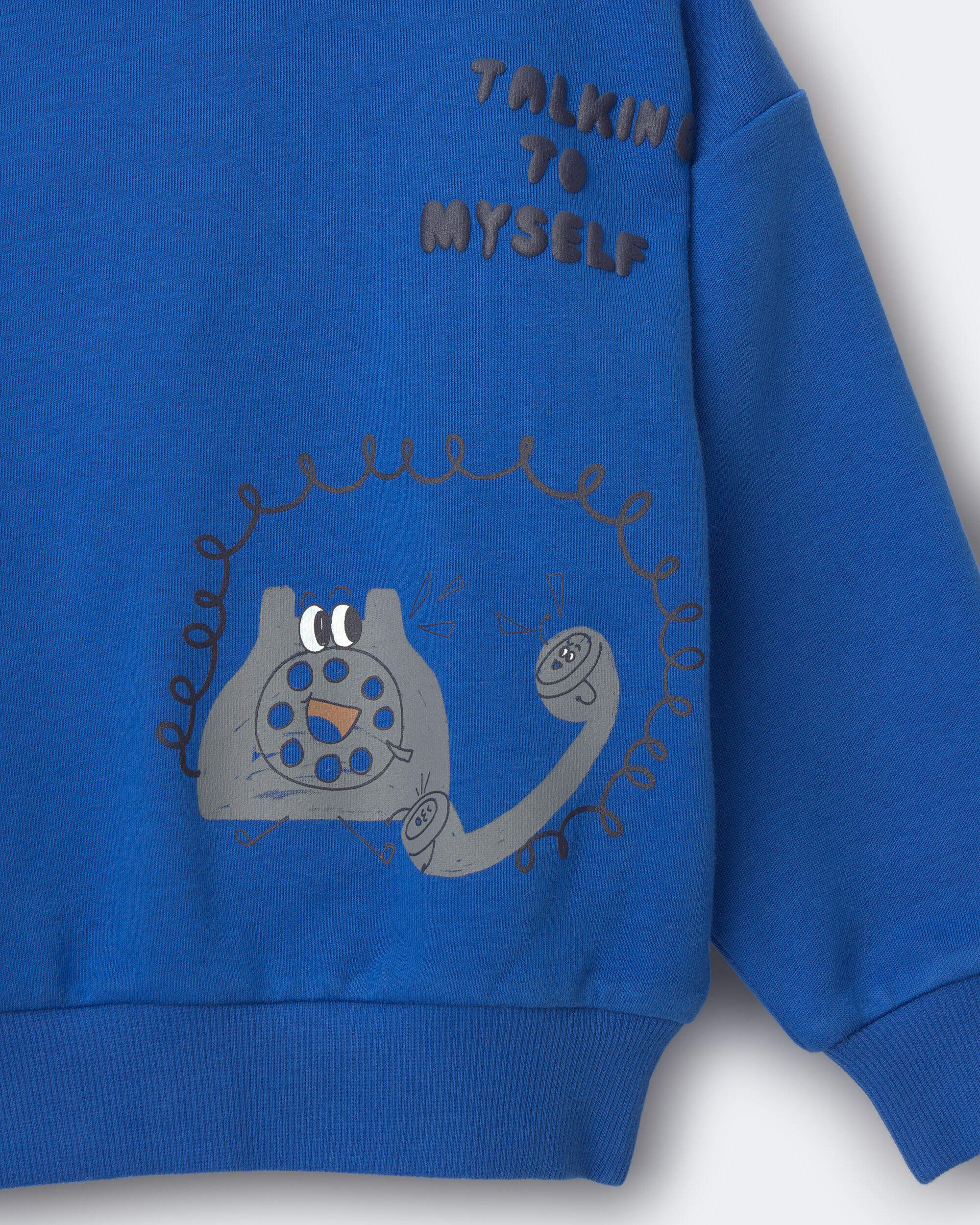 Toddler 'Talking To Myself' Phone Hoodie - Royal Blue