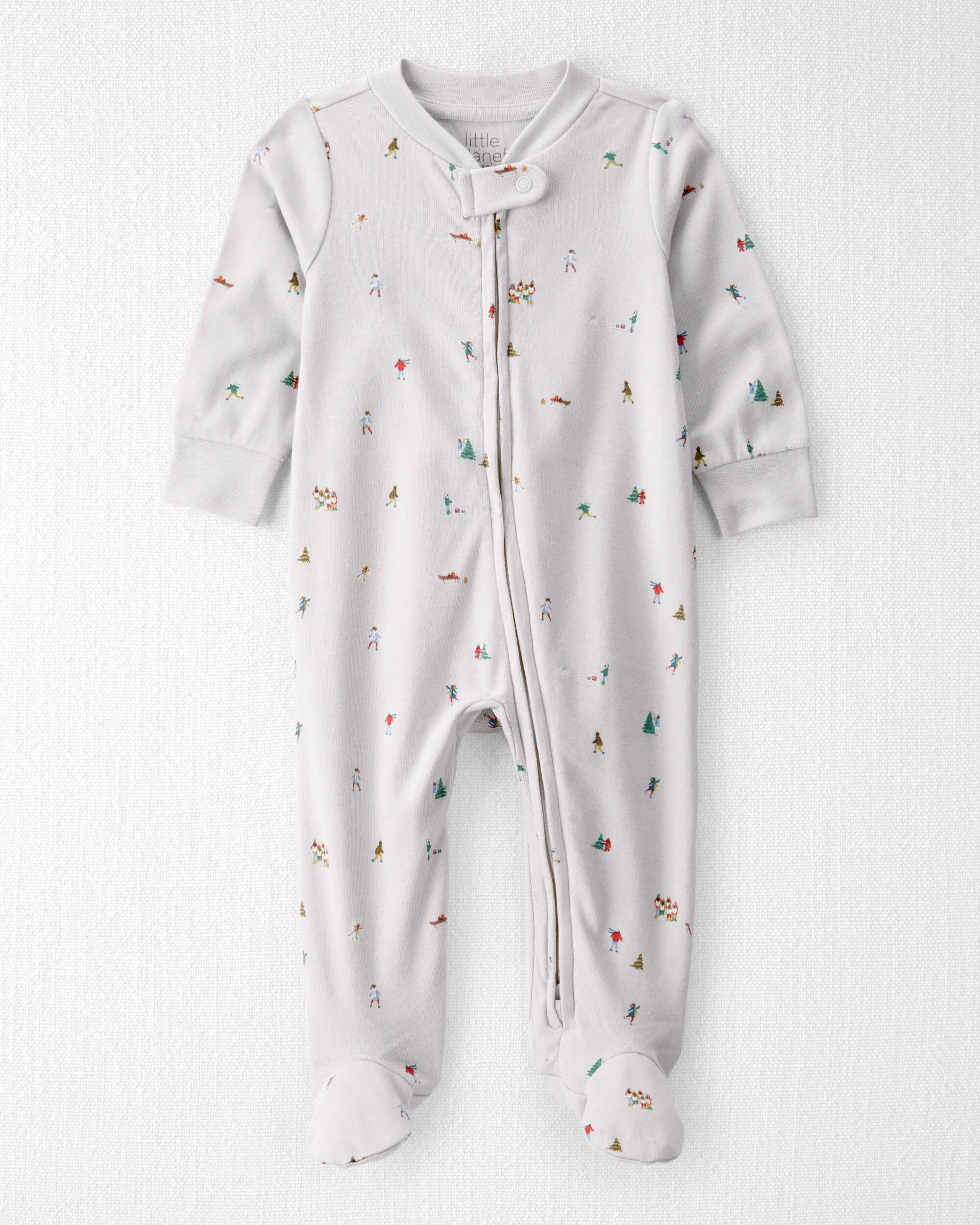 Baby Organic Cotton Sleep & Play pyjamas Frosted Trail Print