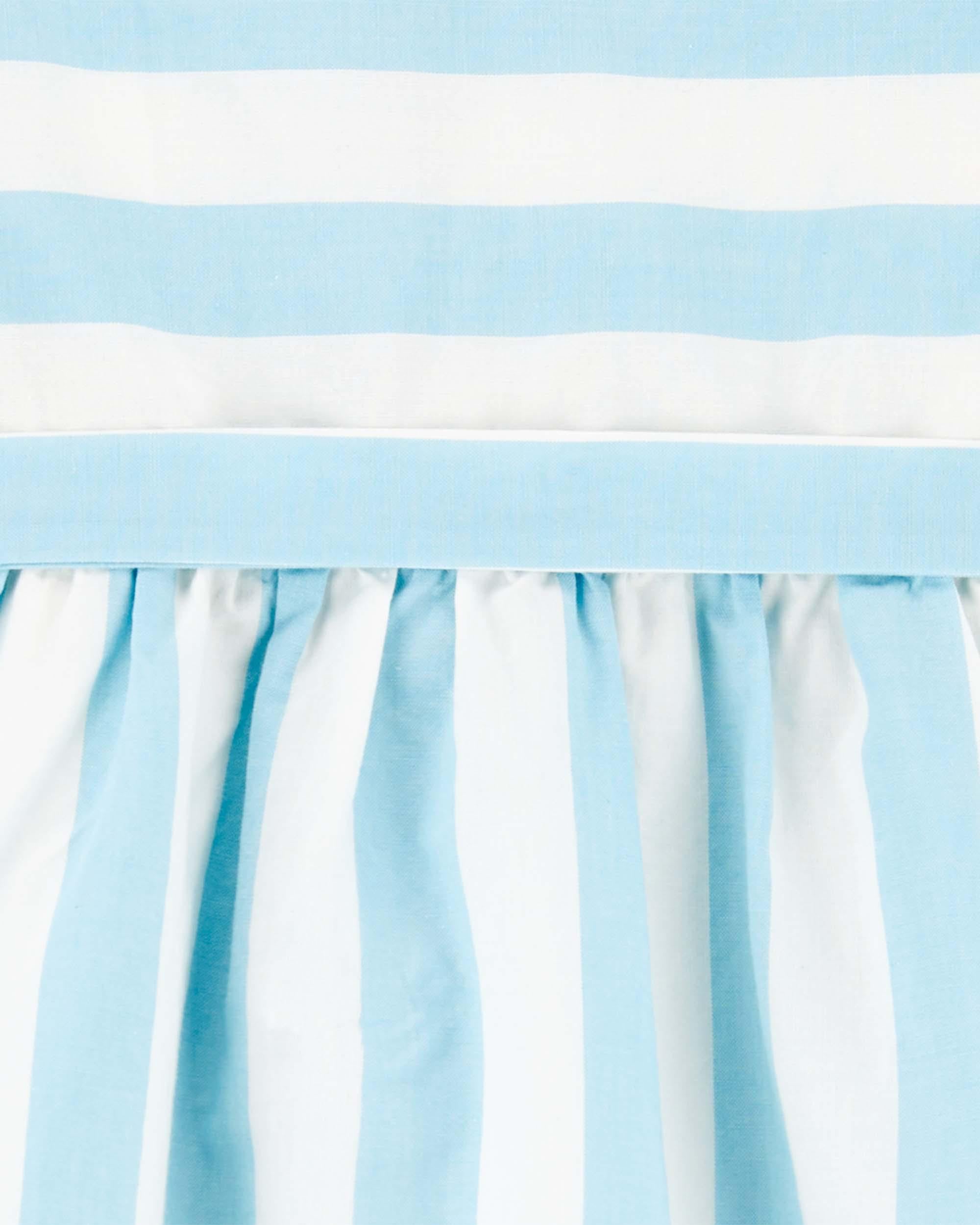 Baby blue and white striped dress 2025
