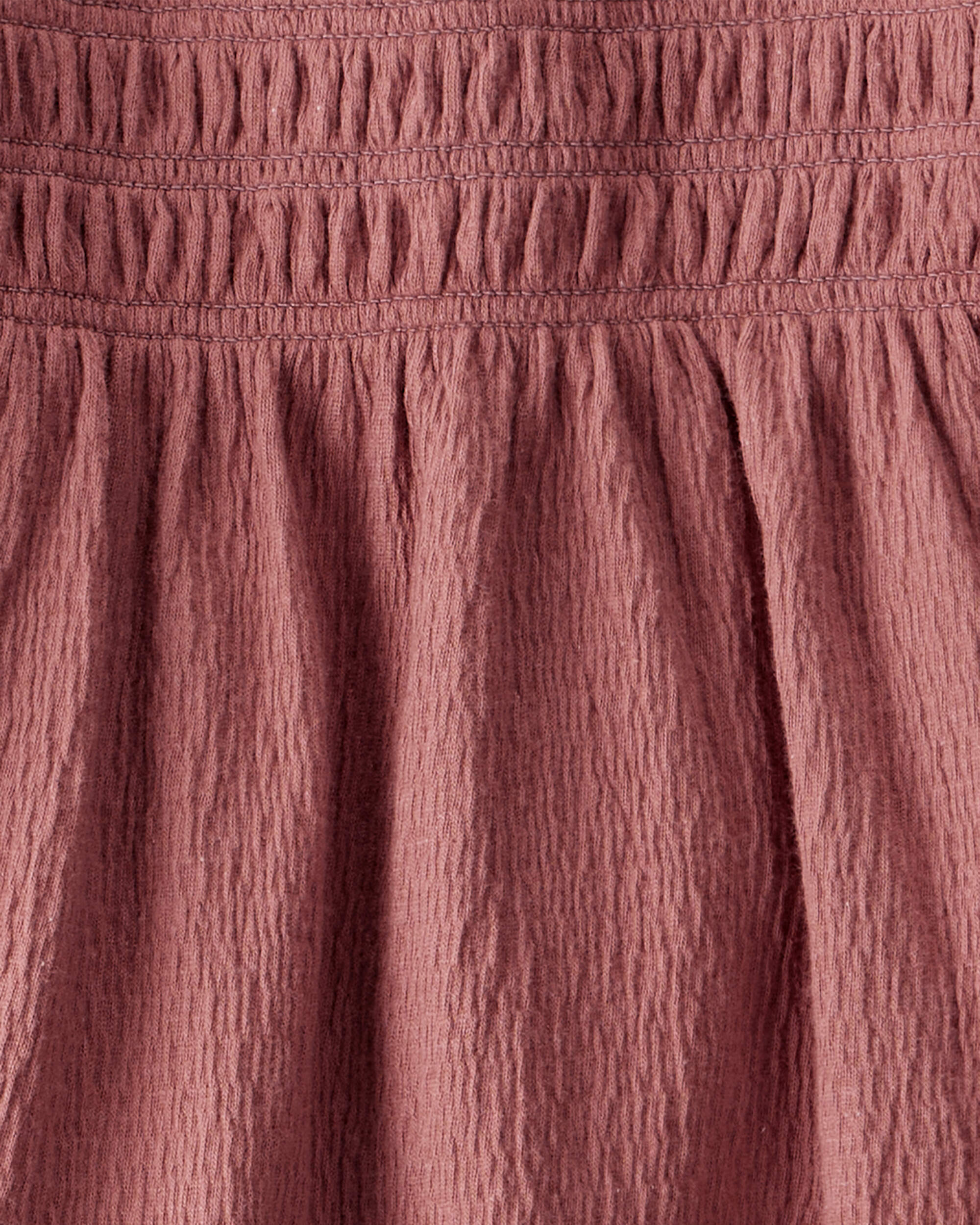 Toddler Girl 2-Piece Organic Cotton Crinkled Knit Set