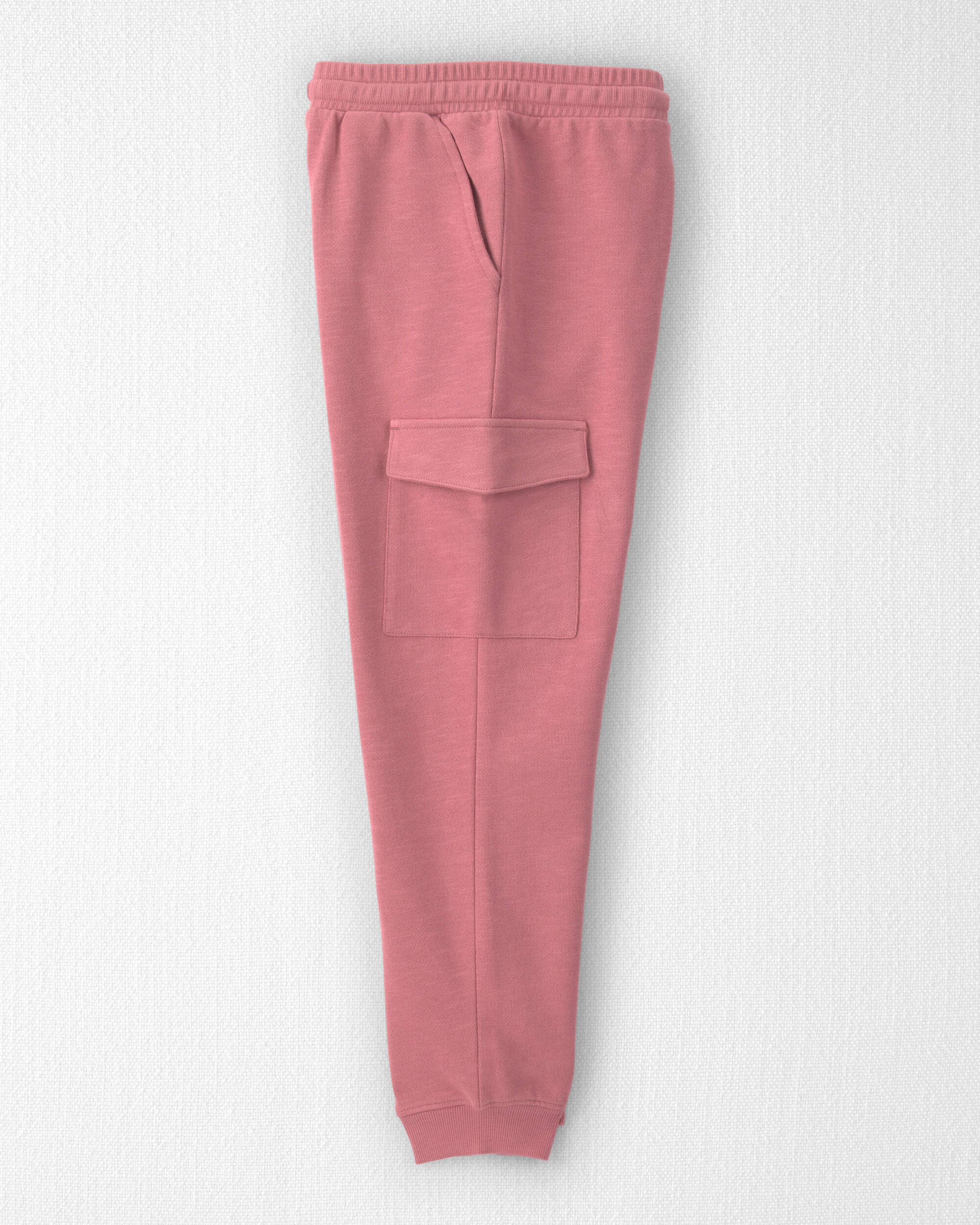 Girls Organic Cotton French Terry Cargo Pants