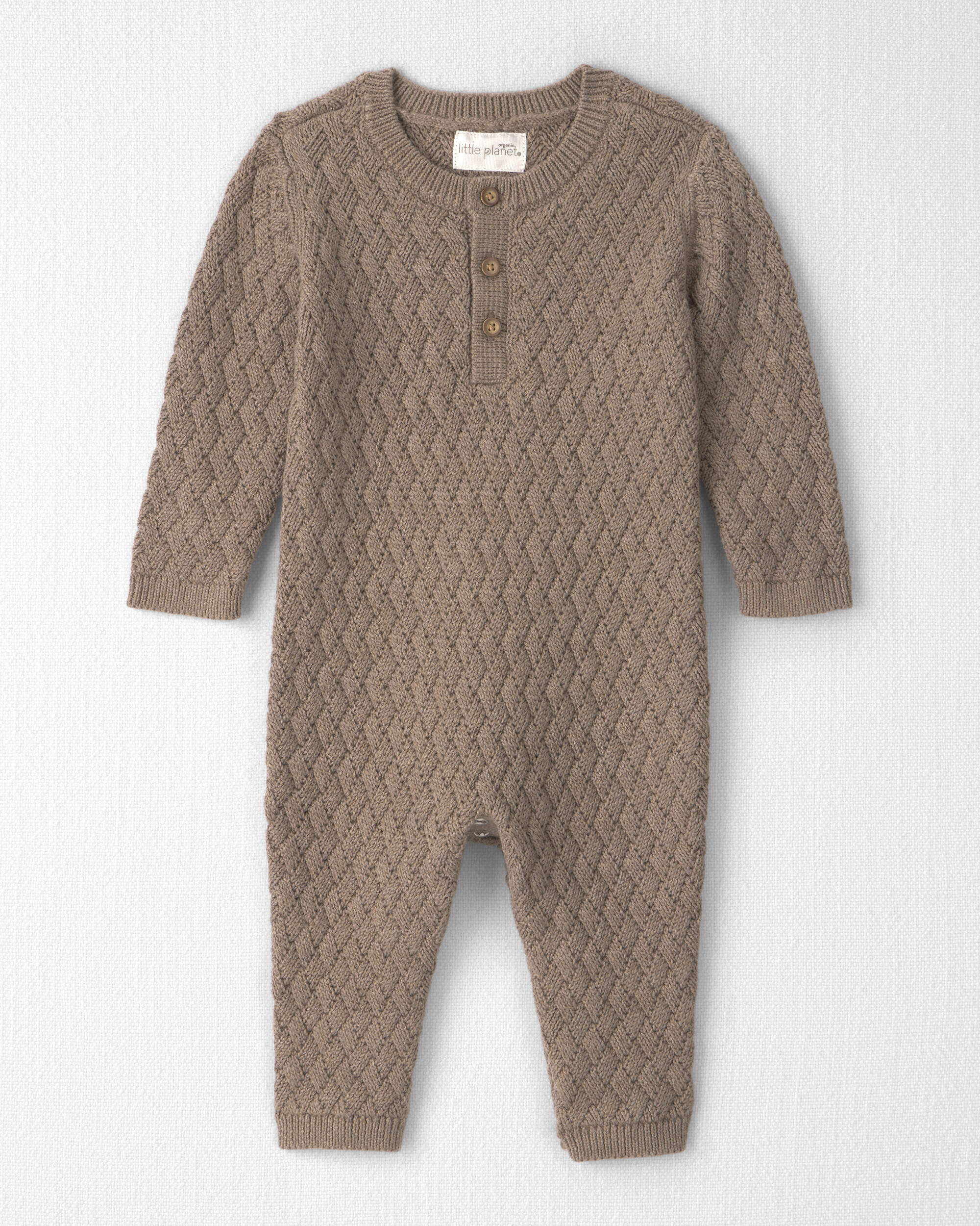 Baby Organic Cotton Sweater Knit Jumpsuit