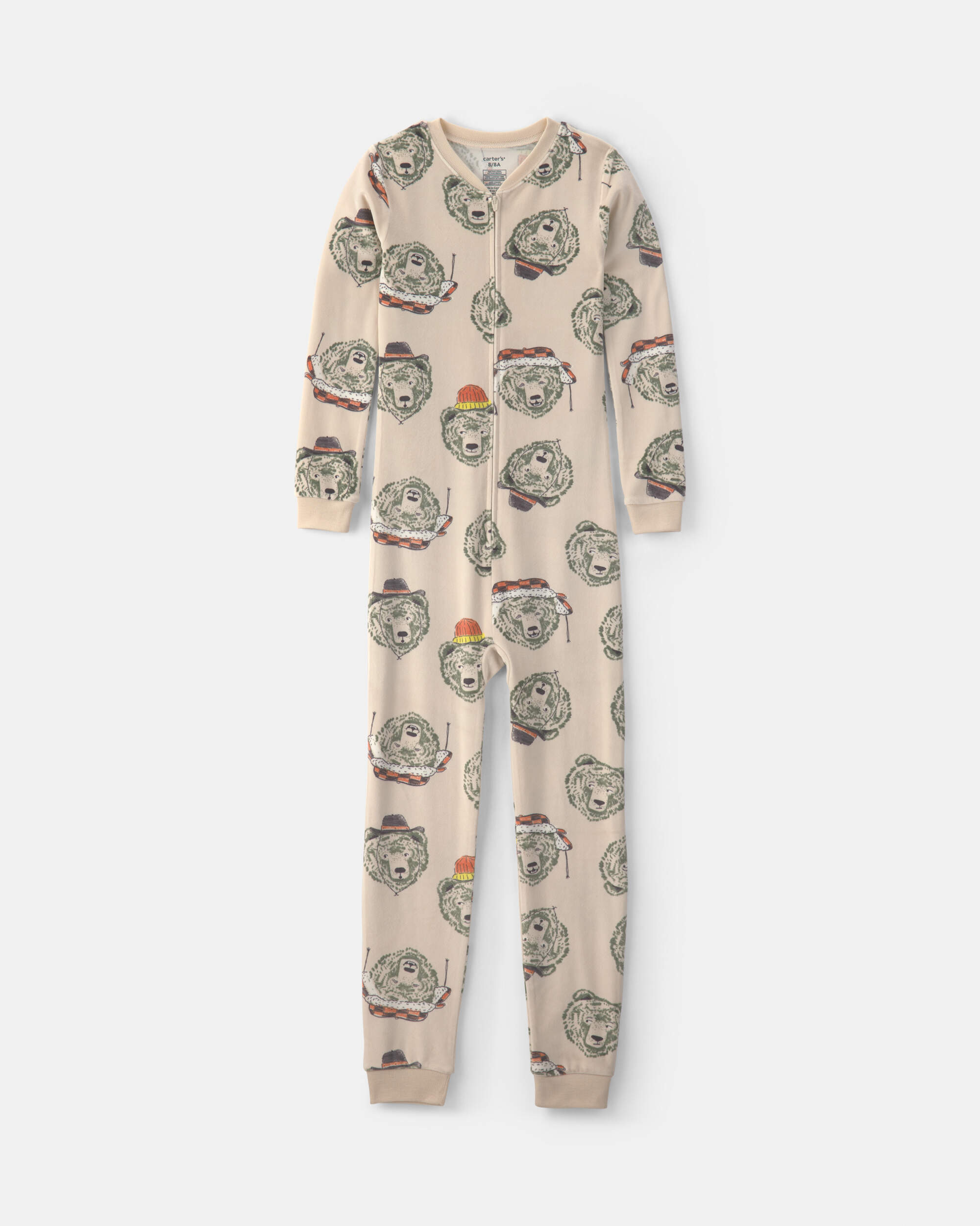 Boys 1-Piece Bears DreamPlush Snug Fit Pyjama - Tan