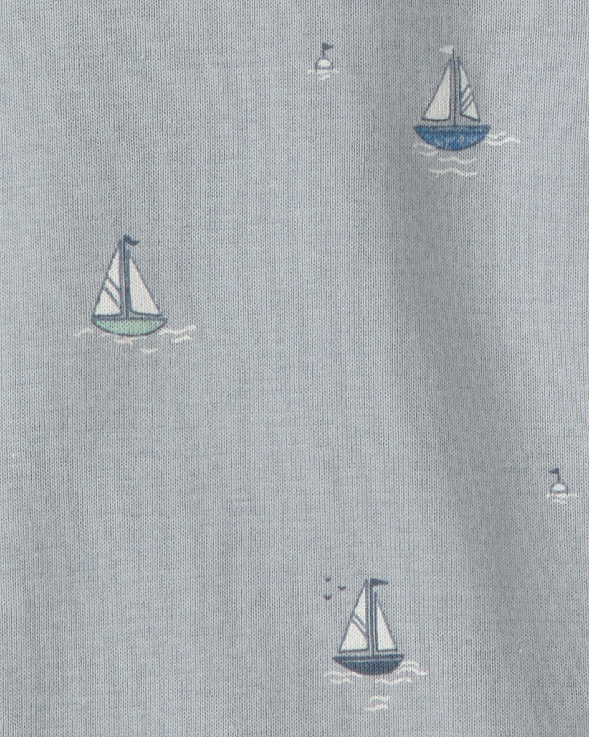 Baby 3-Pack Organic Cotton Bodysuits Sail Away Print