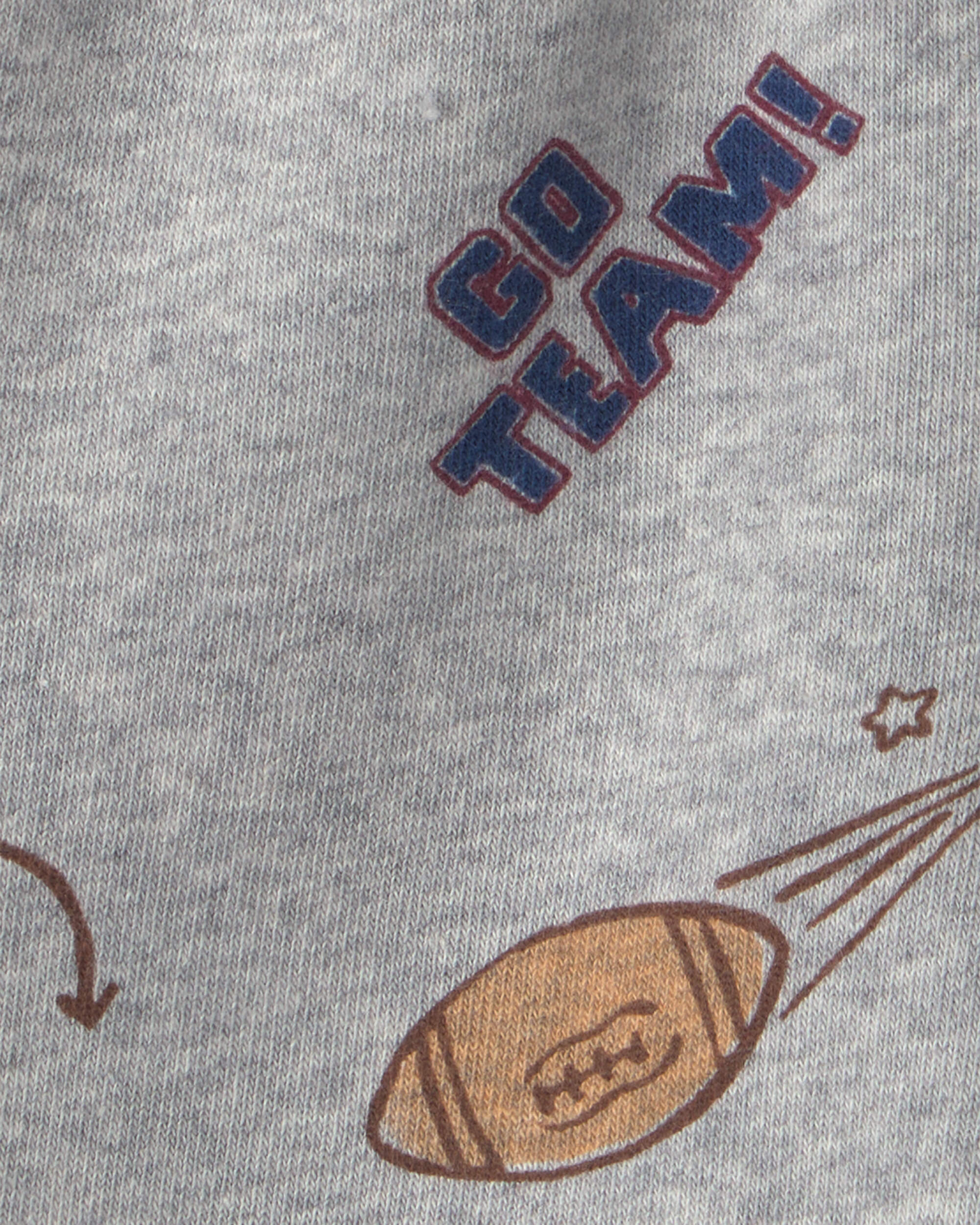 Baby Boy 3-Piece 'Go Team!' Football Fleece Layering Set - Grey/Blue