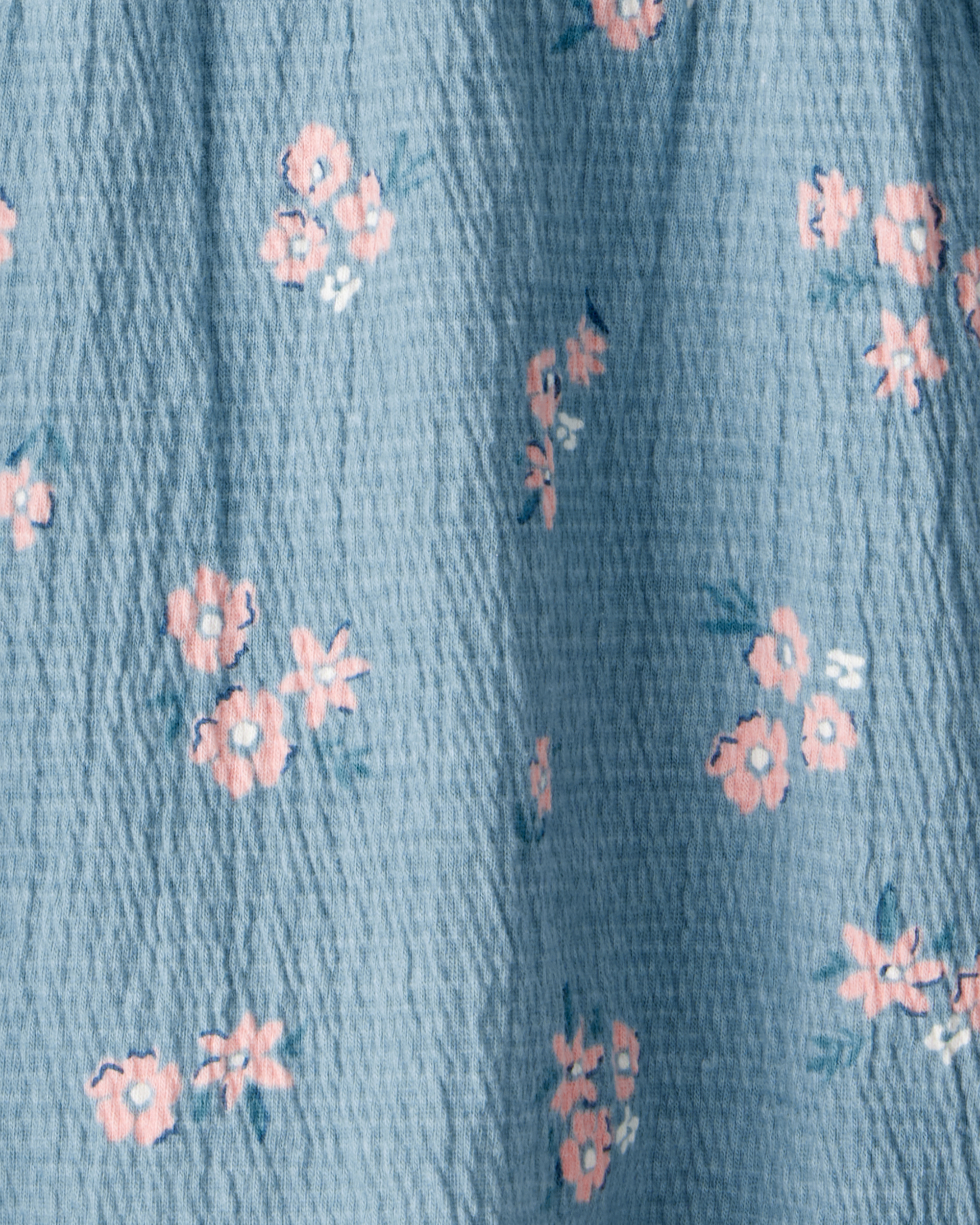 Baby Girl 2-Piece Floral Long-Sleeve Dress Set - Blue