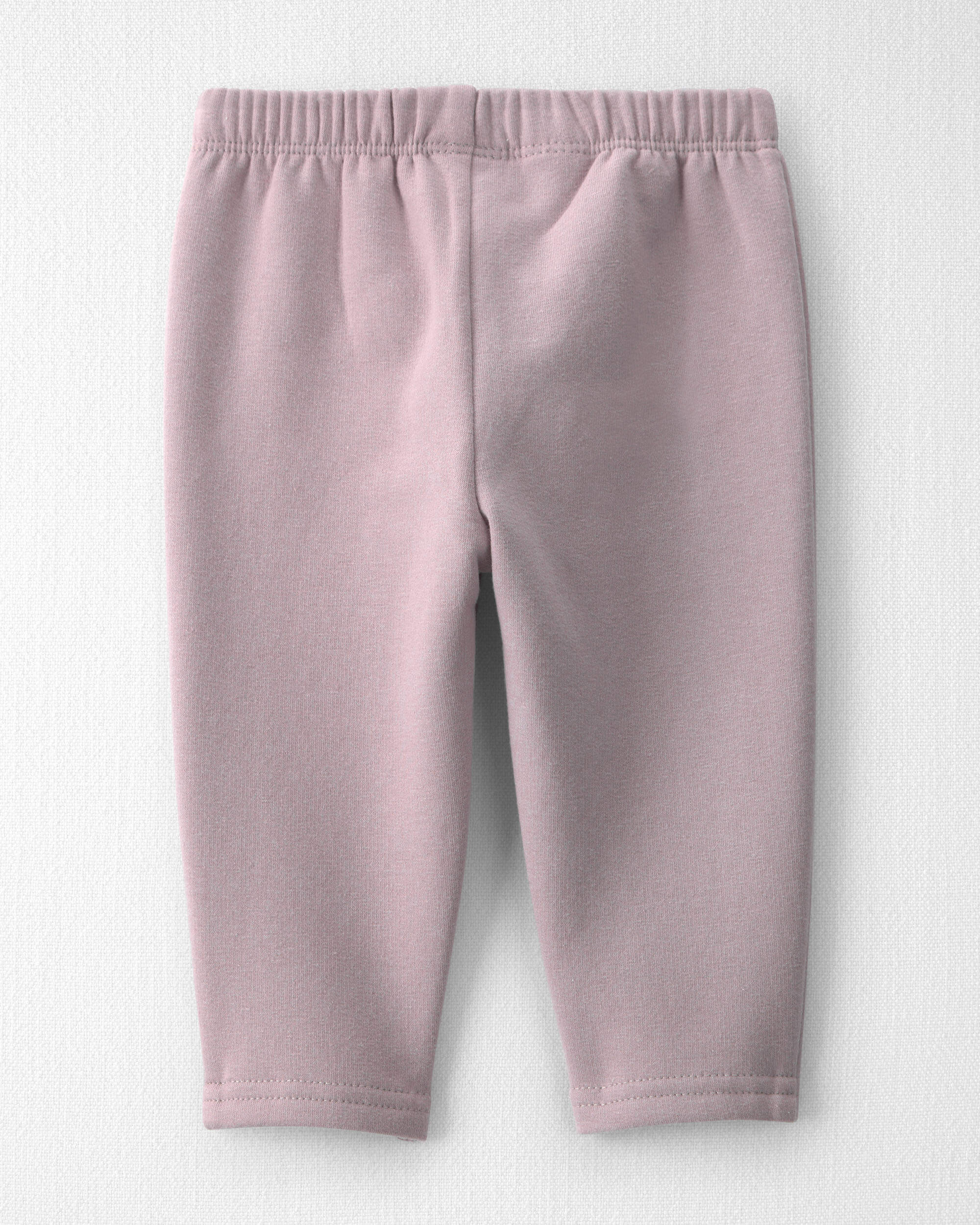 Baby Girl 2-Pack Recycled Fleece Leggings Made with Organic Cotton