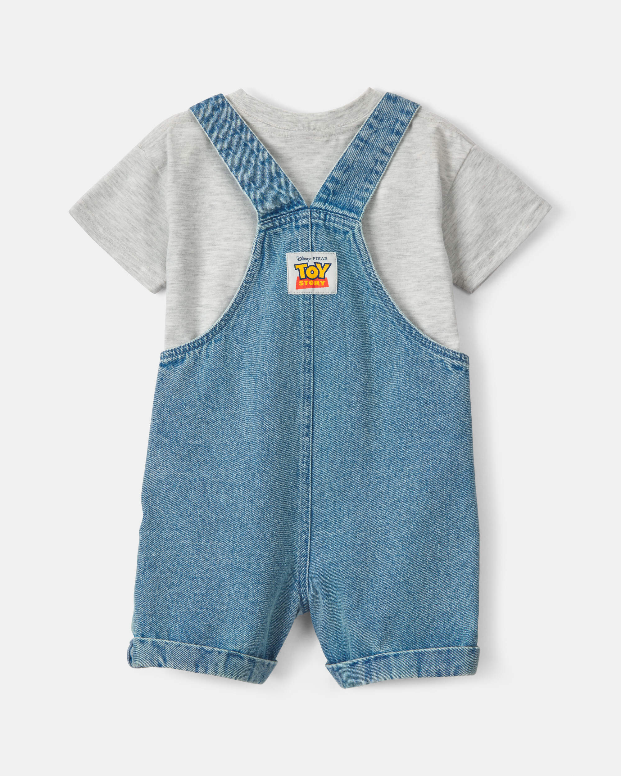 Toddler 2-Piece Pixar© Toy Story Denim Overall Set - Medium Wash