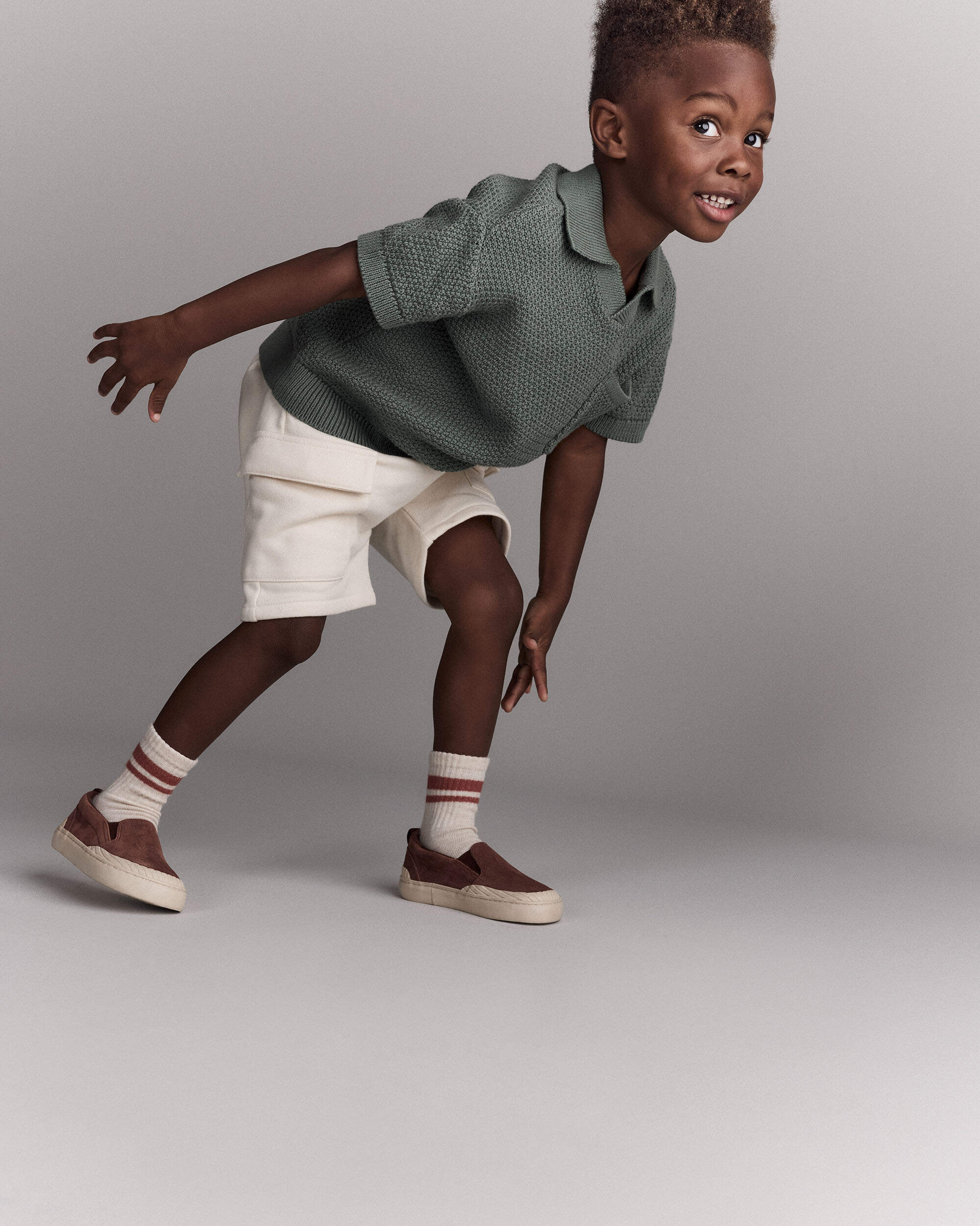 Toddler Boy Johnny Collared Polo - Olive