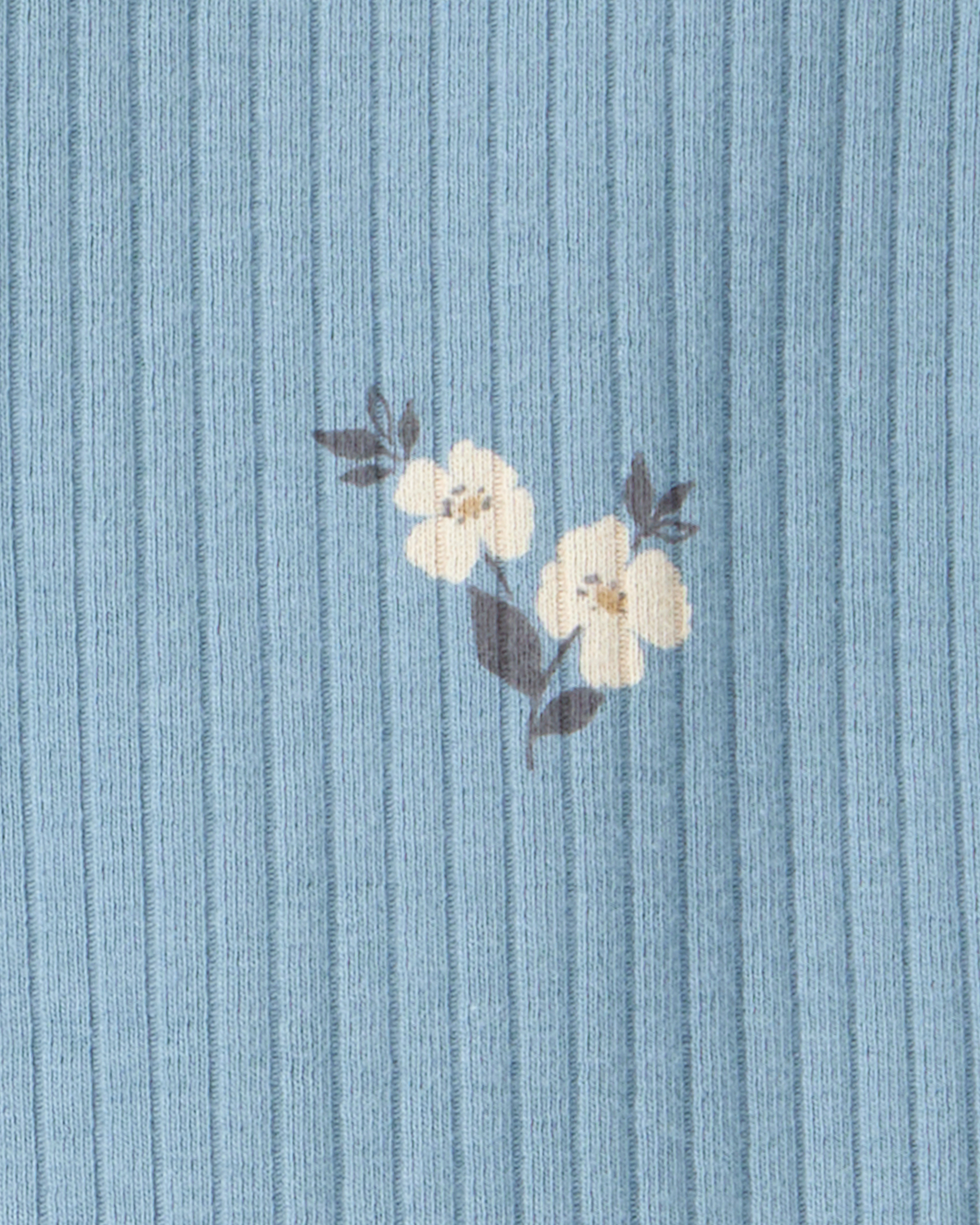 Toddler Girl 2-Piece Floral Top & Pant Set - Blue