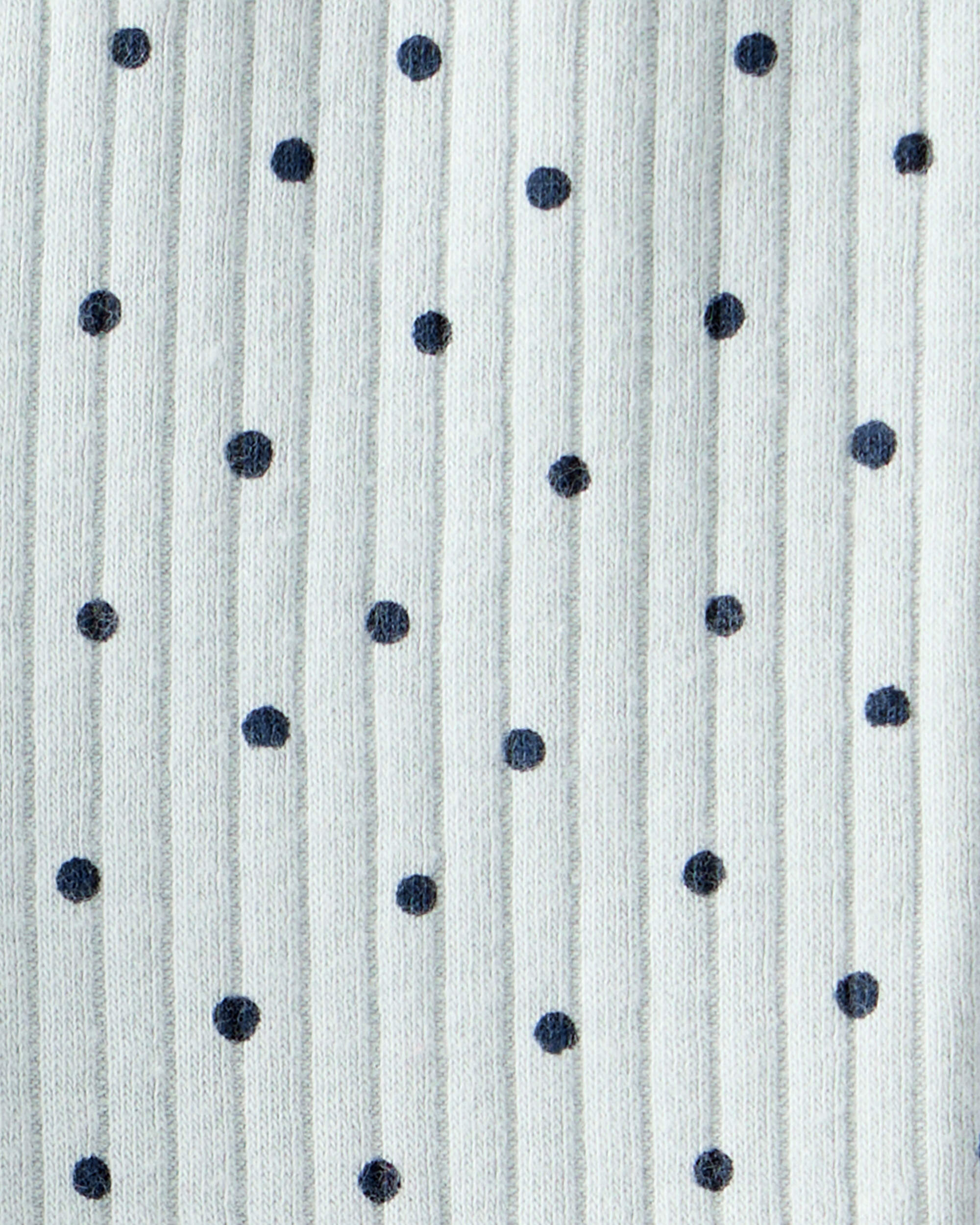 Baby Girl Polka Dot Print Cotton Pull-On Pants - Blue