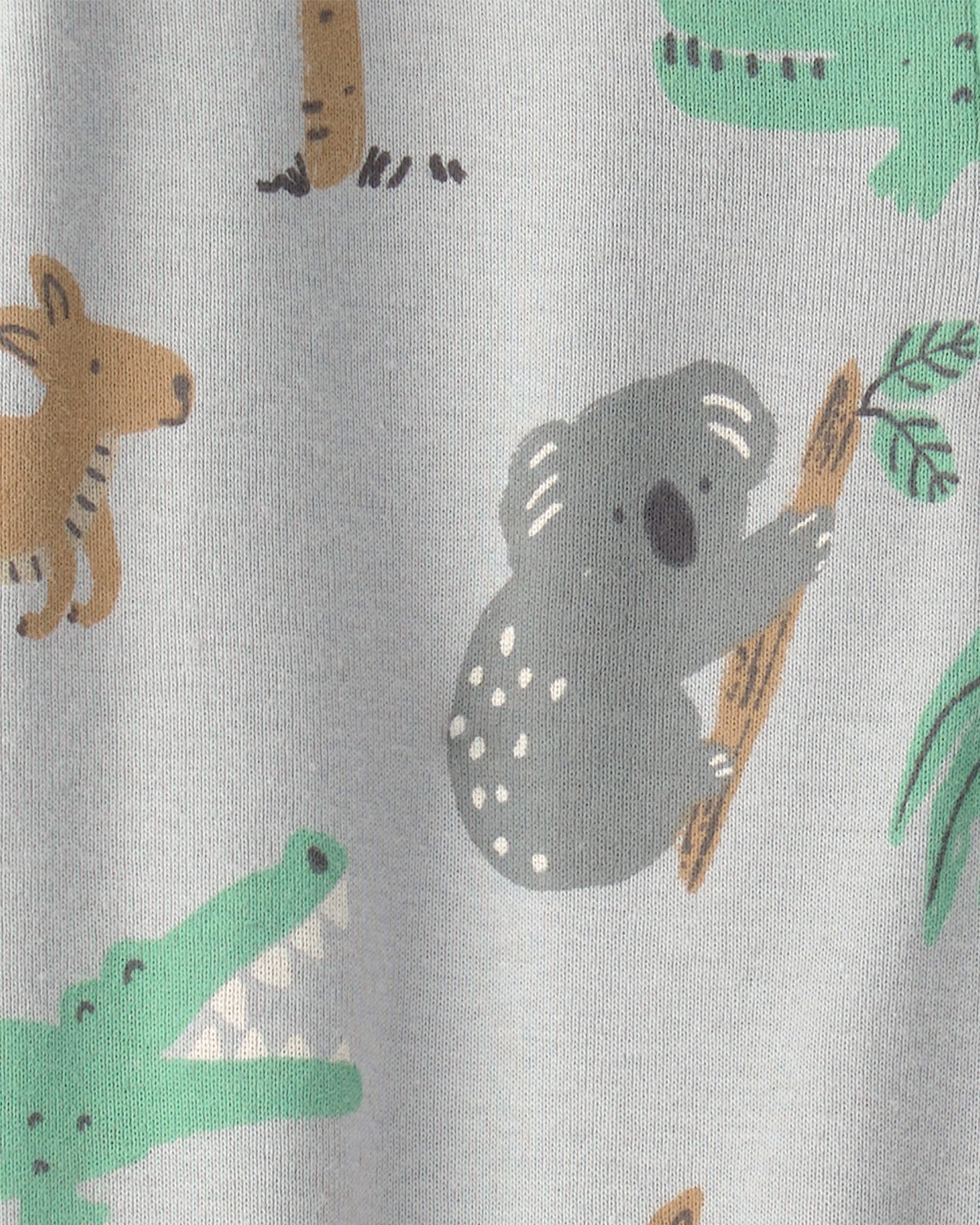 Baby Organic Cotton Sleep & Play Pyjama Aussie Friends Print