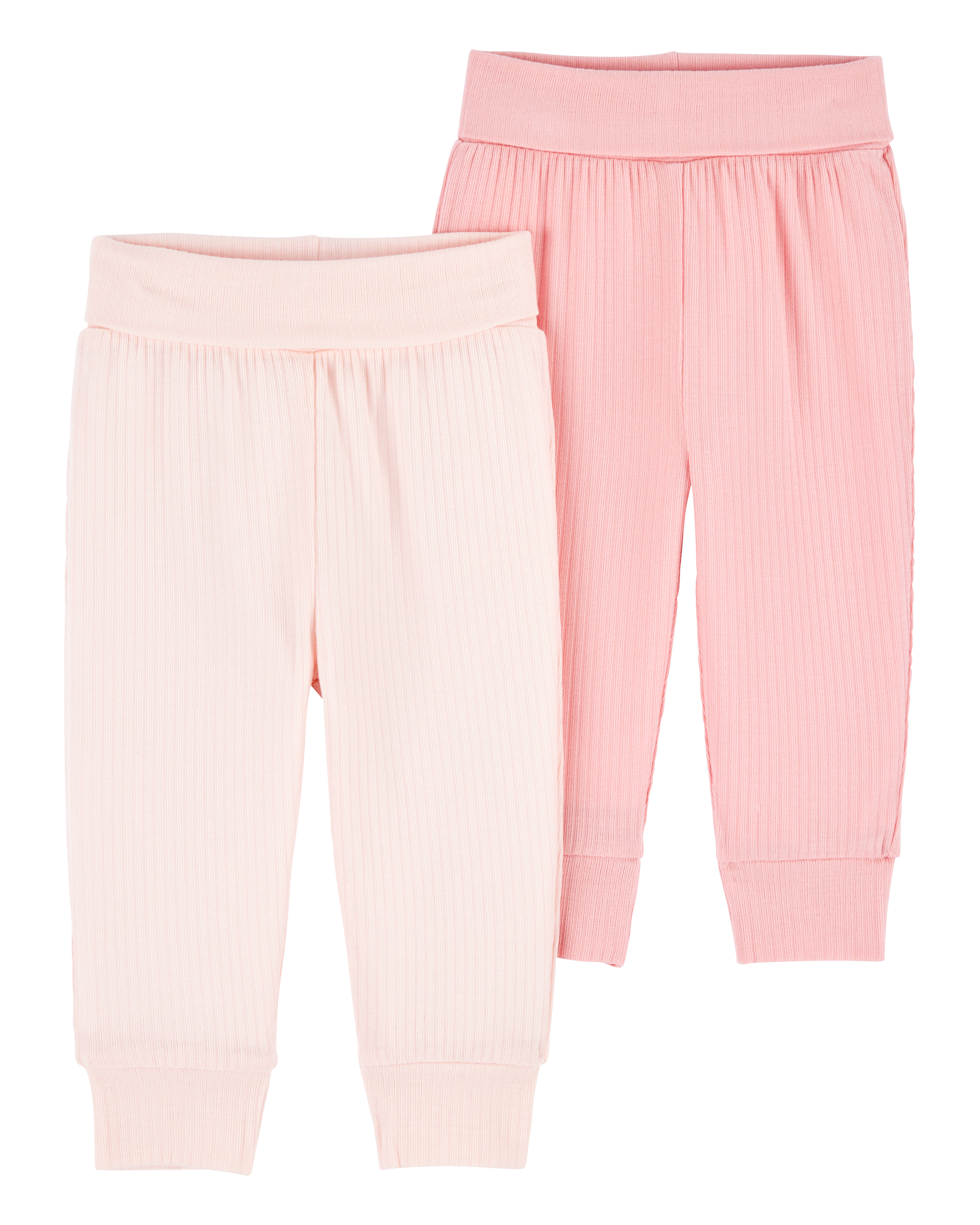 Baby Girl 2-Pack PurelySoft Pull-On Pants - Pink