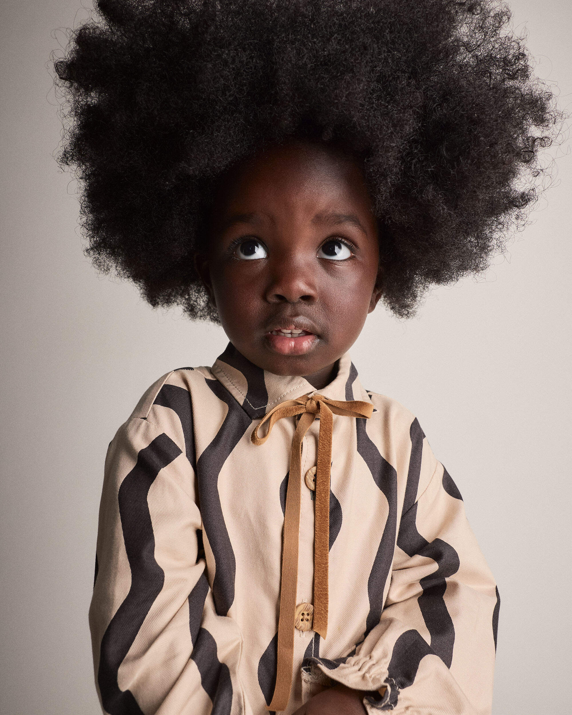 Toddler Girl Chevron Button-Down Dress - Khaki