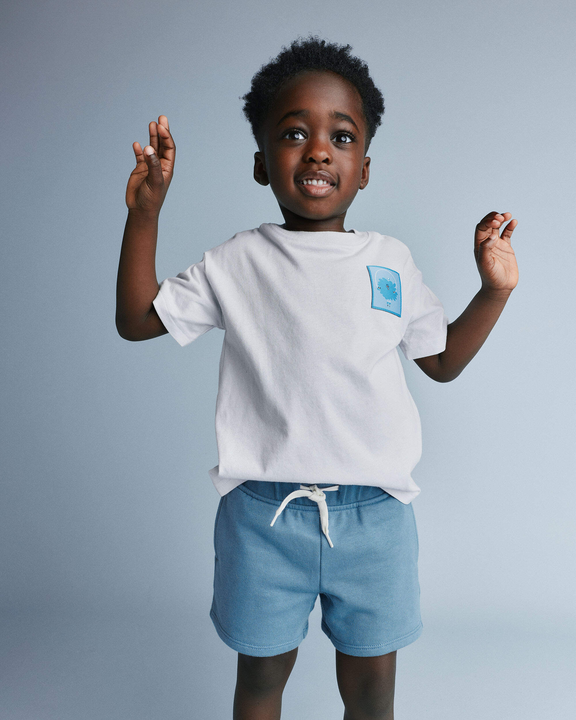 Toddler Squish Relaxed Graphic Tee - Light Grey