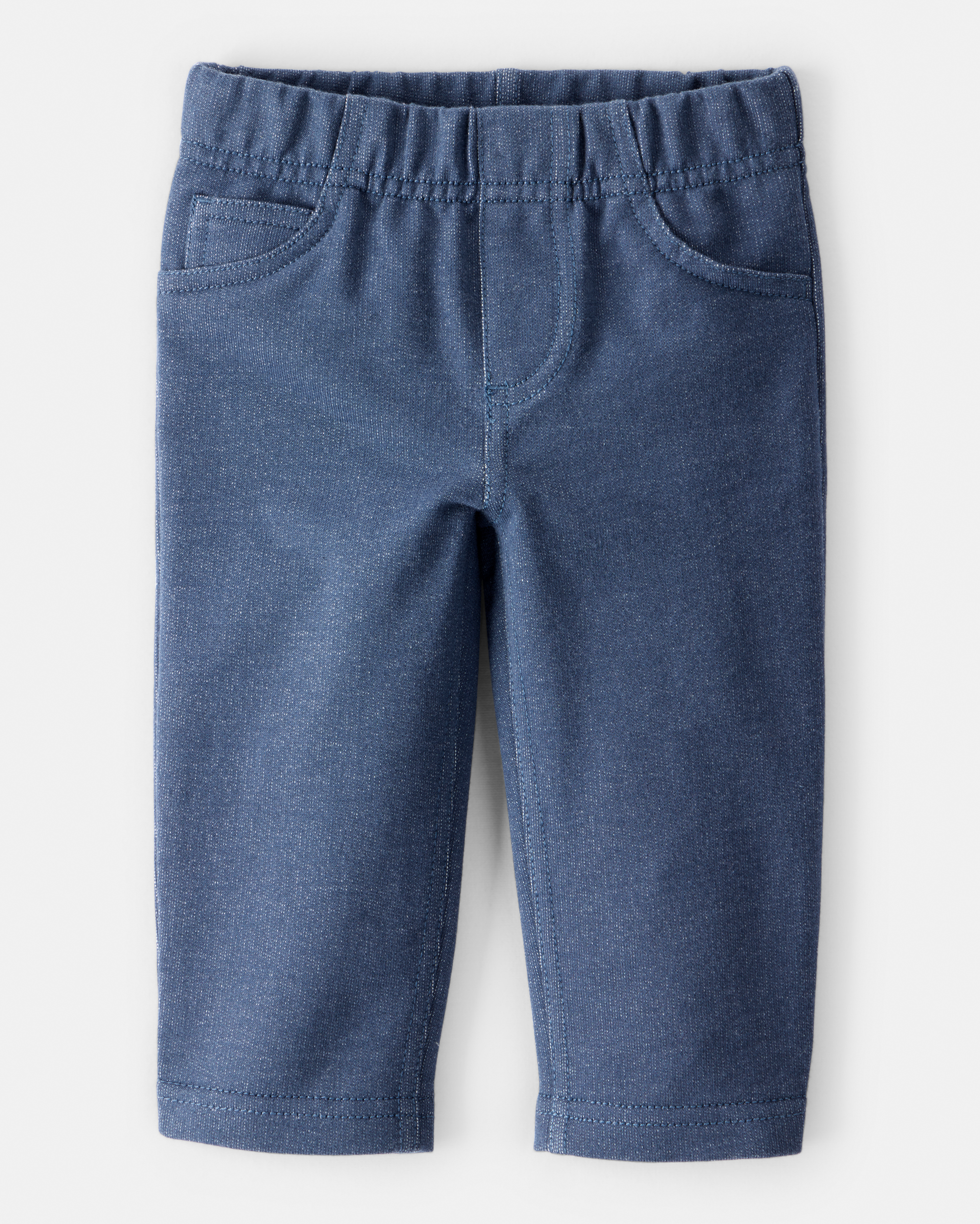 Baby Boy 100% Cotton Pull-On Pants - Blue