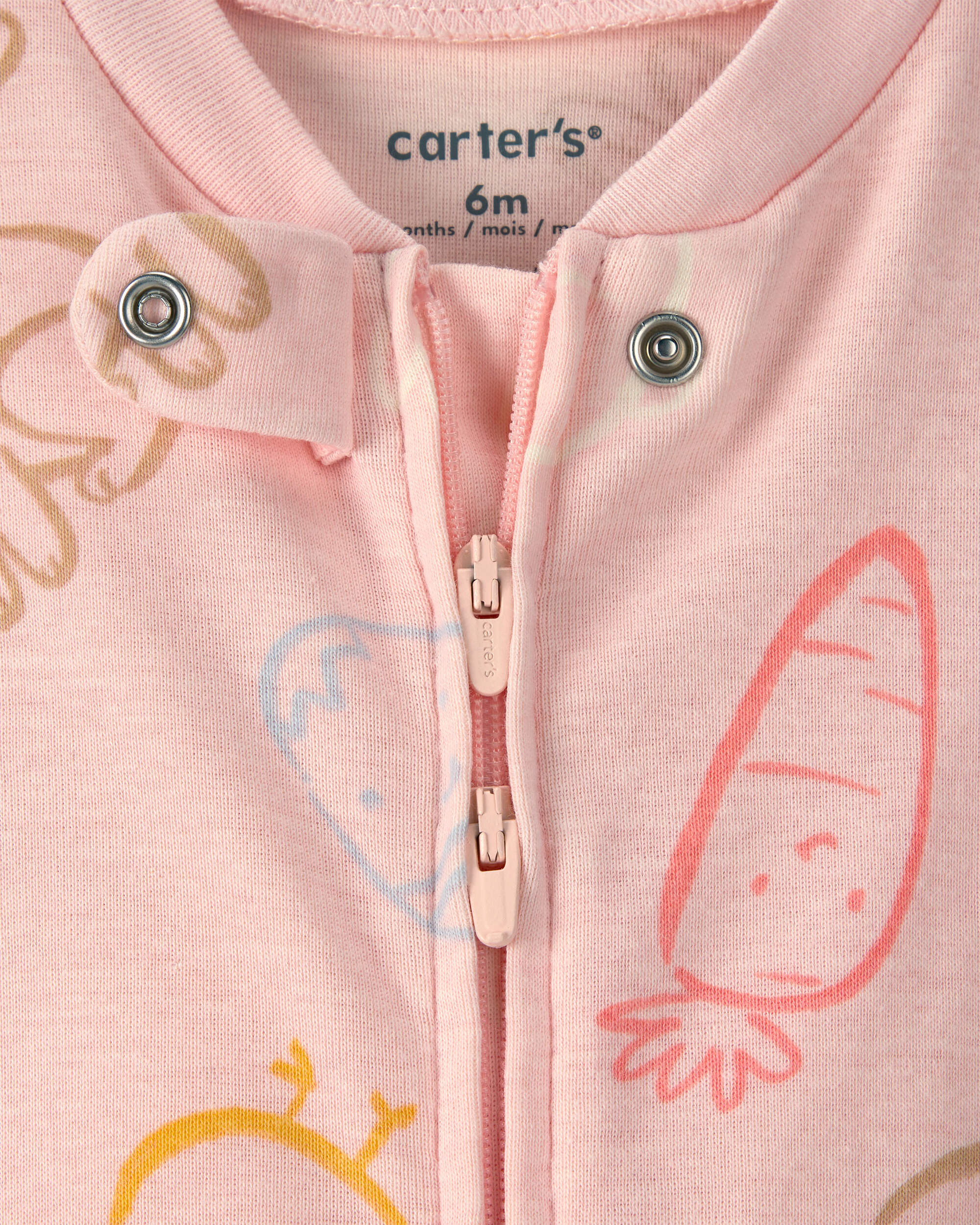 Baby Girl Easter 100% Cotton Sleeper - Pink