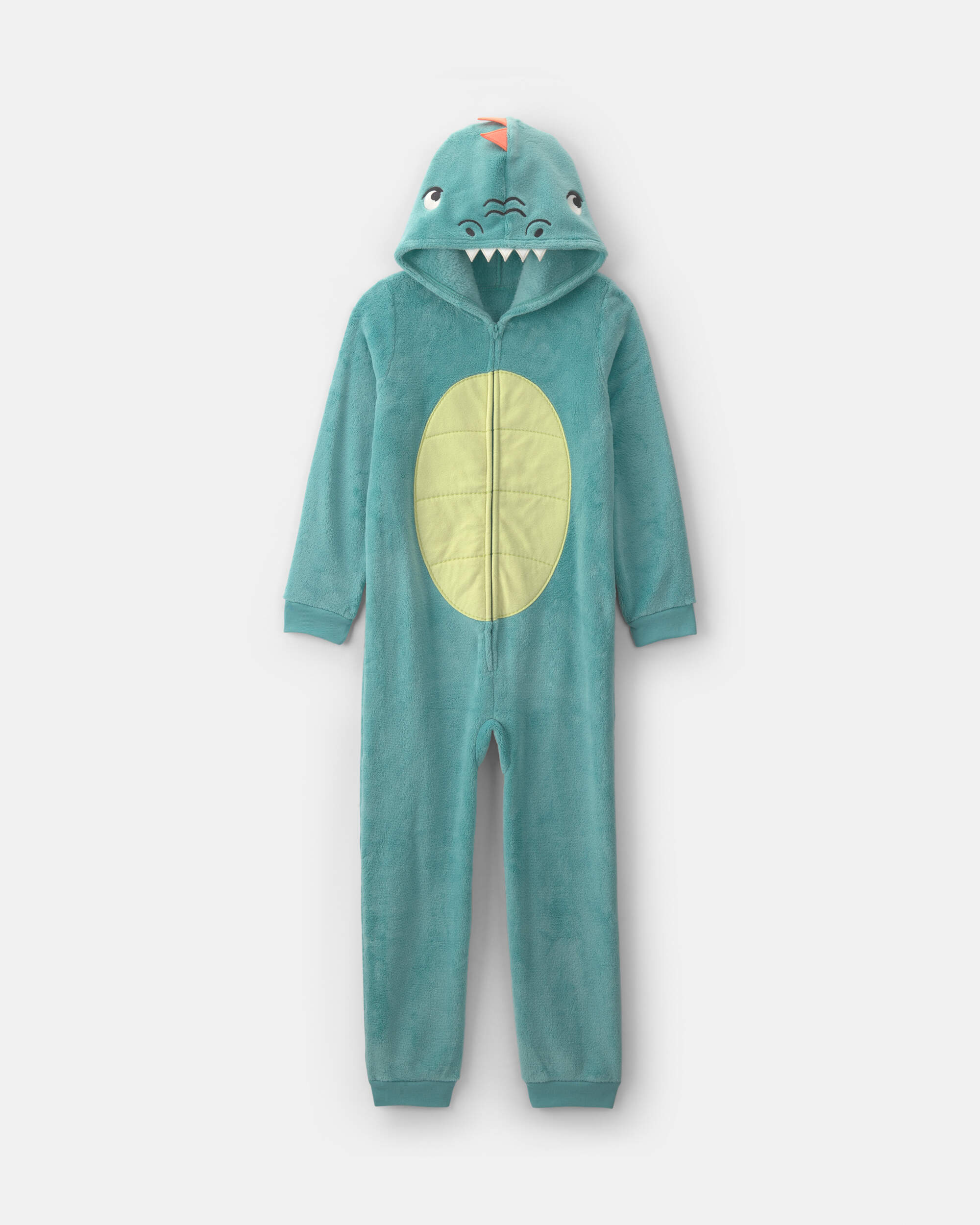 Boys Dinosaur Halloween Loose Fit 1-Piece Pyjama Costume - Green