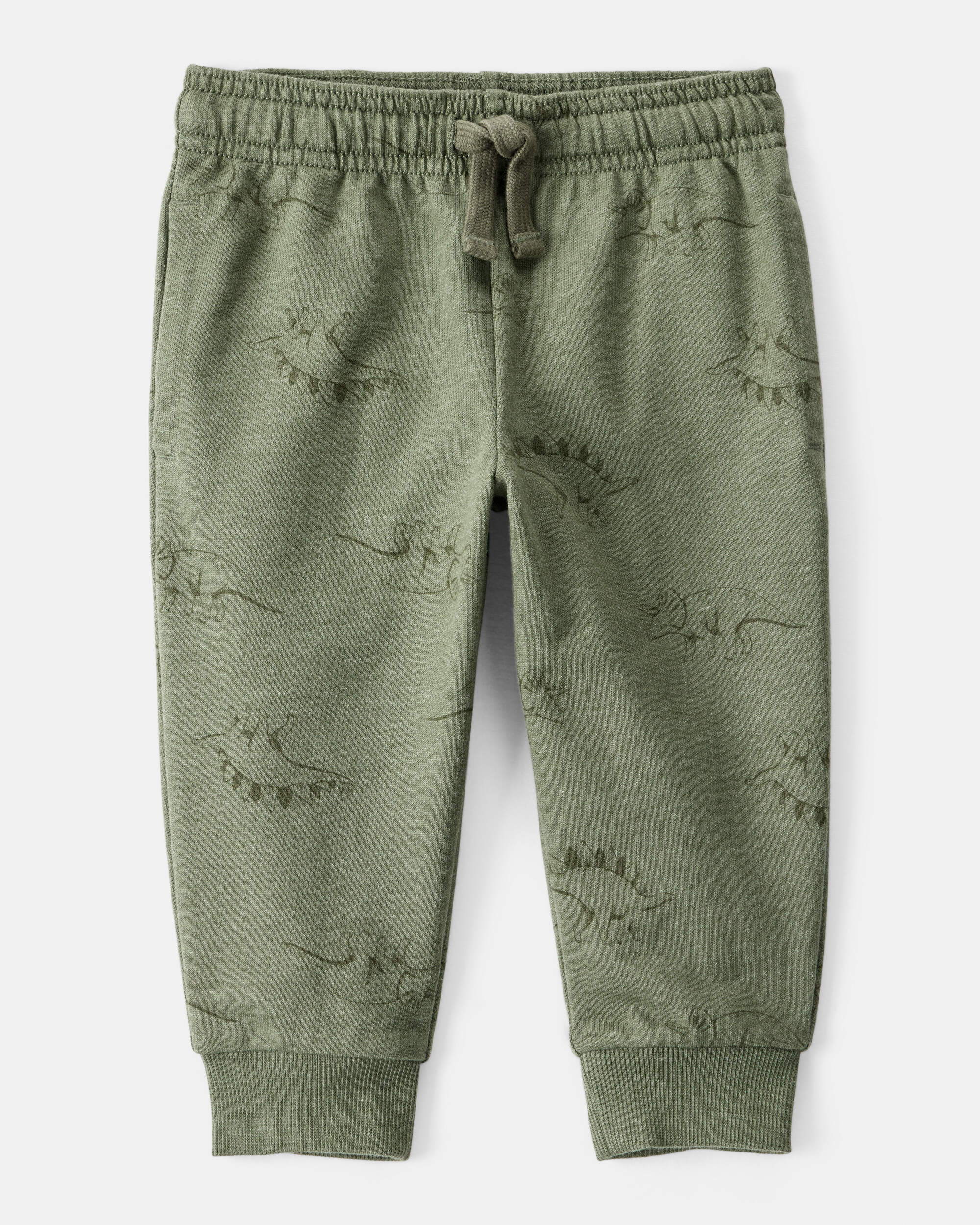 Baby Boy Dinosaur French Terry Jogger - Green
