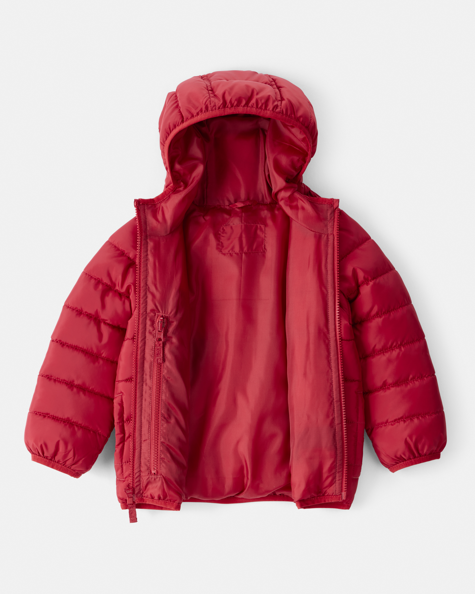 Kid Hooded Puffer Jacket - Red