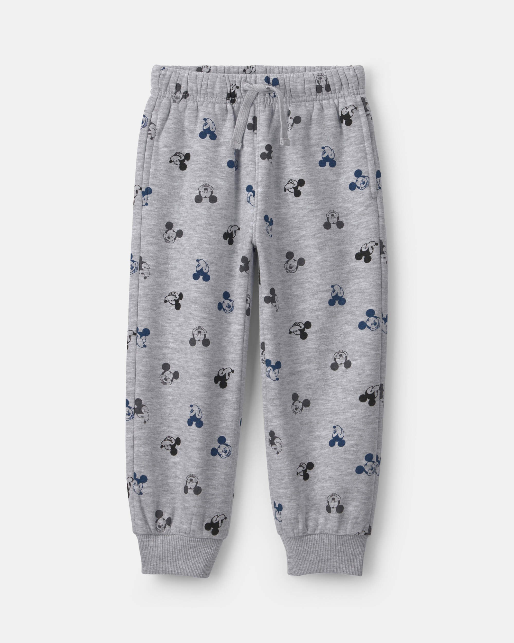 Toddler Boy 2-Piece Disney© Mickey Striped Long-Sleeve Top & Pant Set - Grey/Black