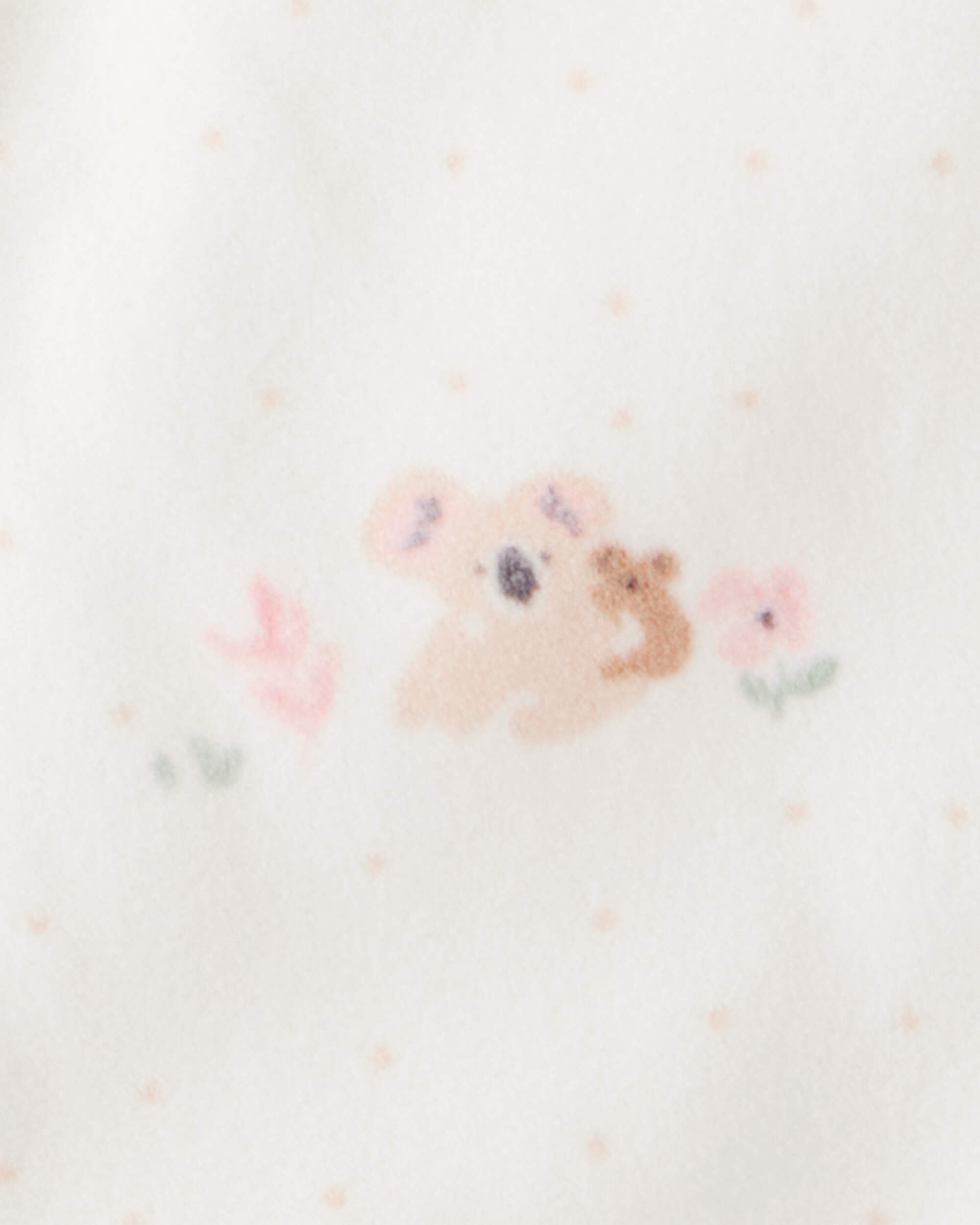 Baby Koala Print Loose Fit Long-Sleeve Wearable Blanket - White