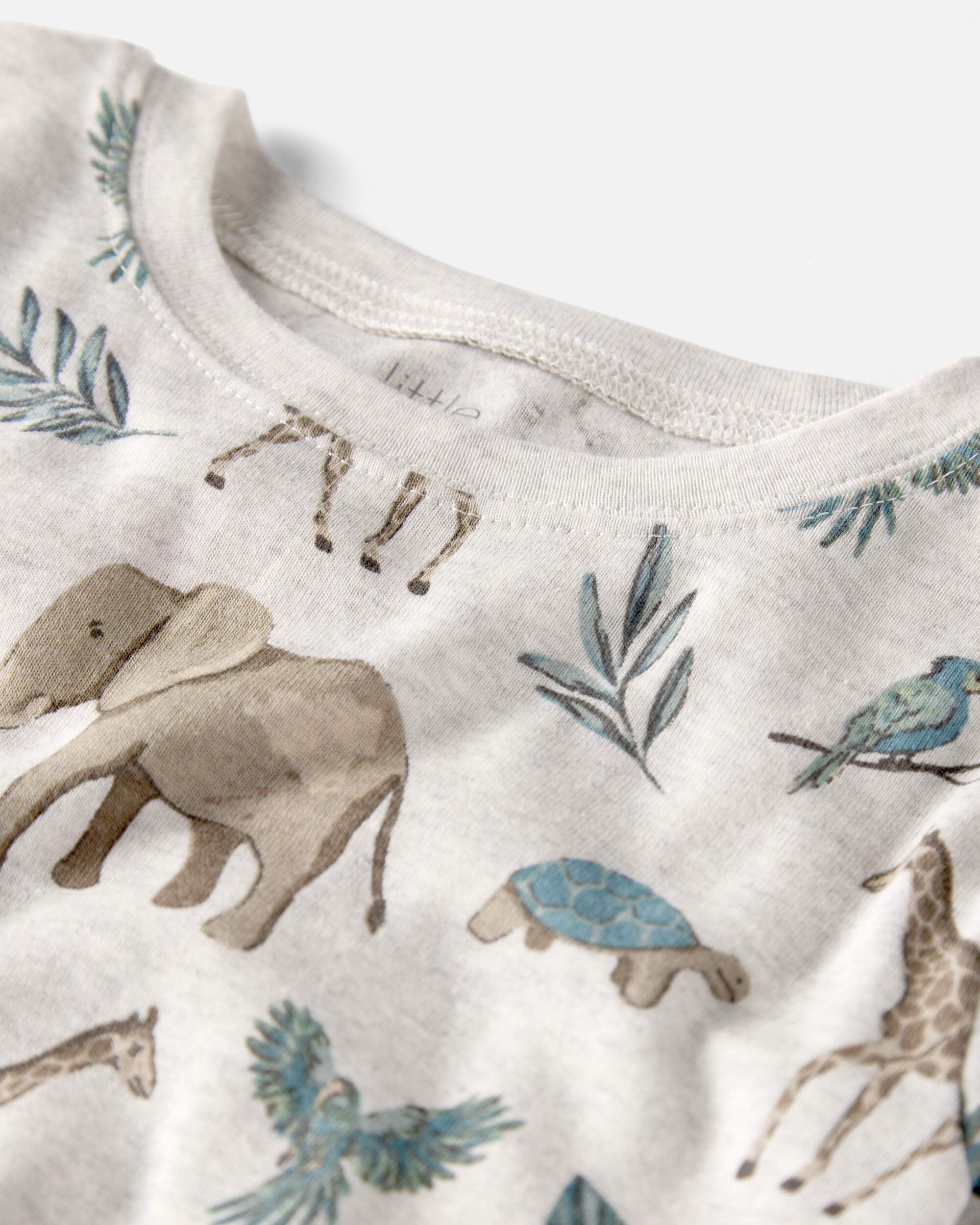 Kid Safari Print Organic Cotton 2-Piece Pyjamas