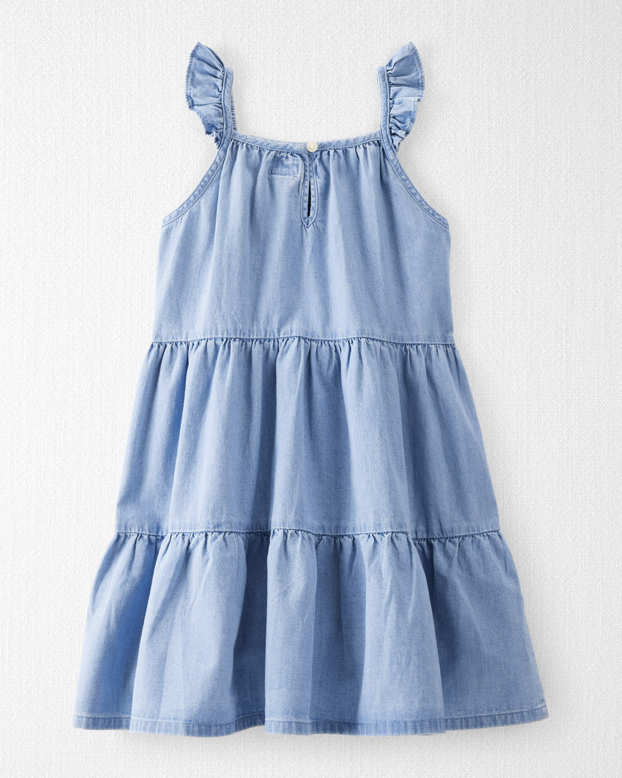 Girls Organic Cotton Chambray Dress