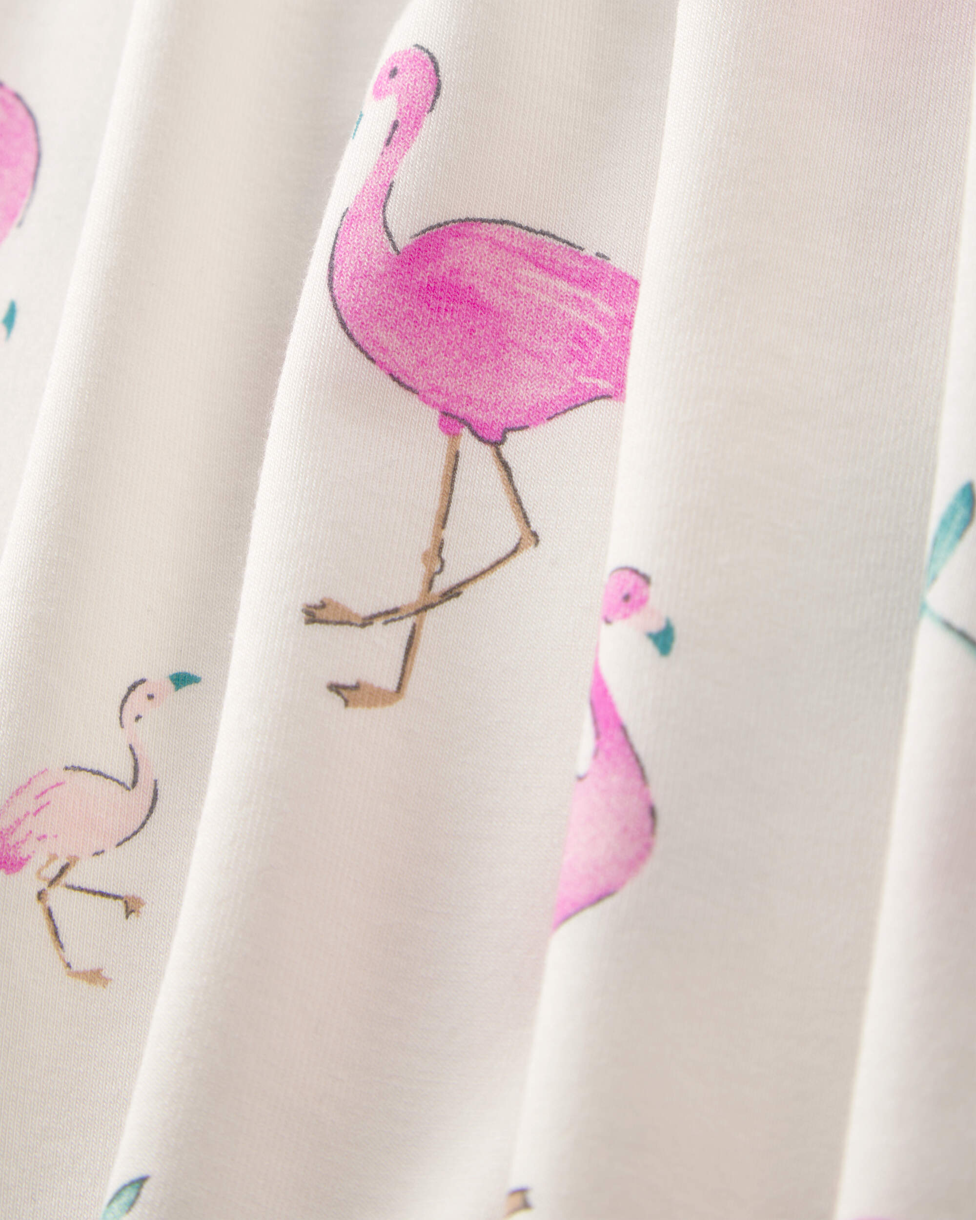 Baby Girl 2-Pack Flamingo PurelySoft Long-Sleeve Multipack Bodysuits - Pink/Ivory