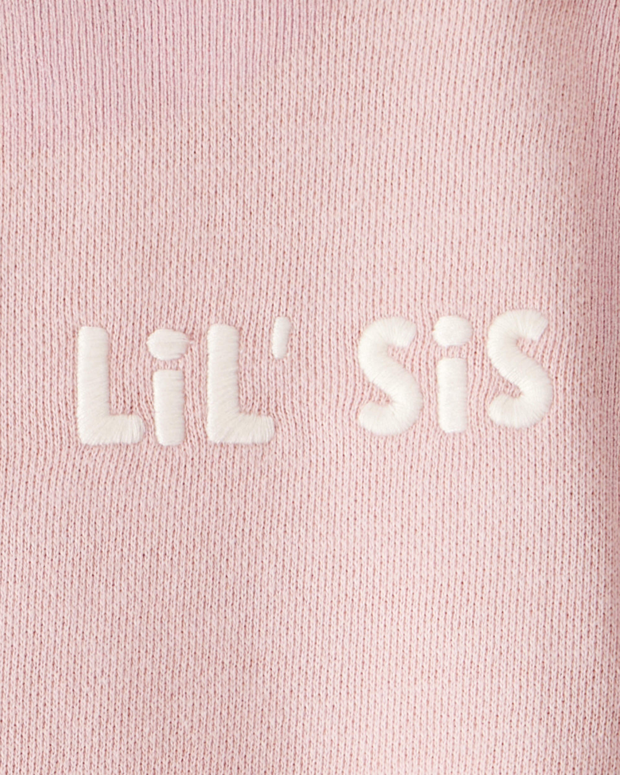 Baby Girl Organic Cotton Lil Sis Bubble