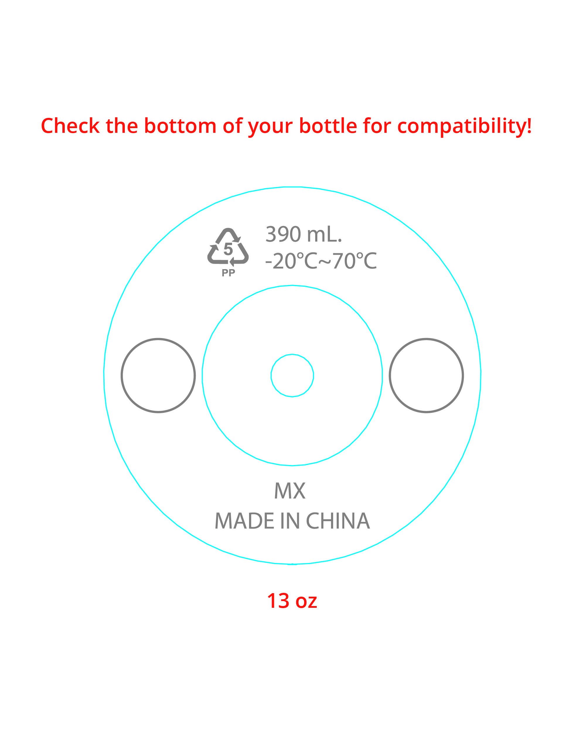 2-pack Zoo Straw Bottle - Extra Straws