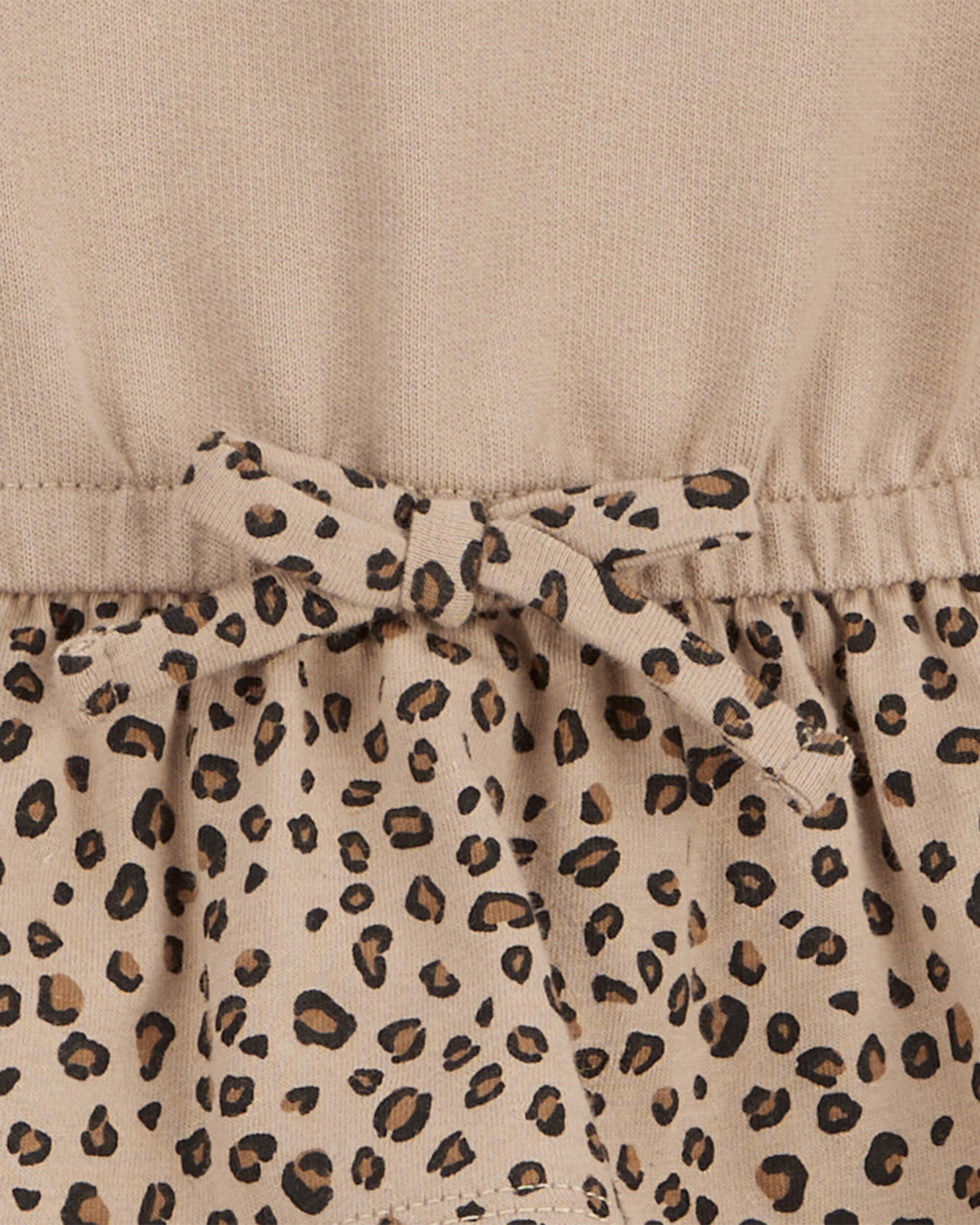 Brown Baby Leopard Ruffle Long Sleeve Dress Carter s Oshkosh Canada