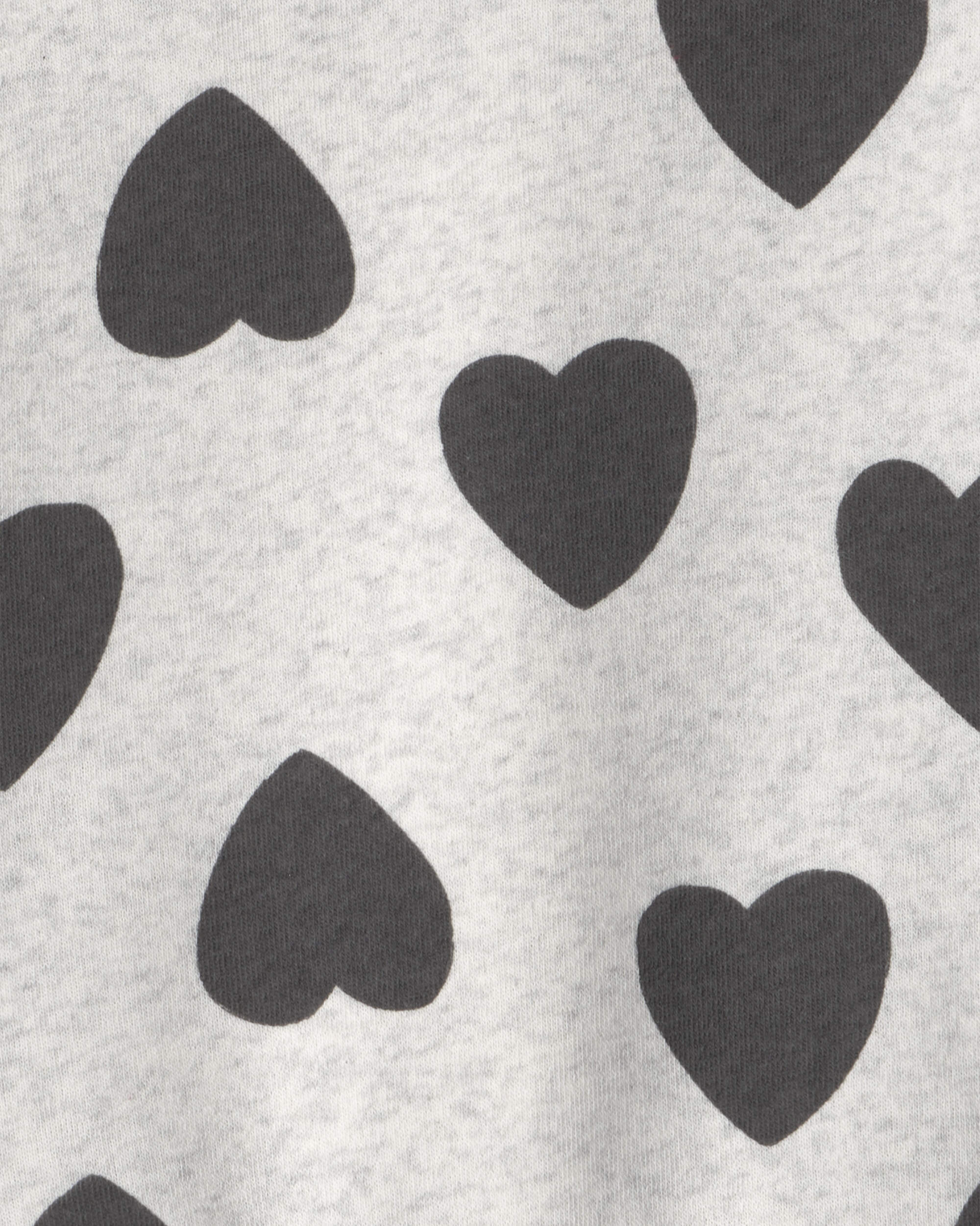 Toddler Girl Heart Pullover Sweatshirt - Grey/Black
