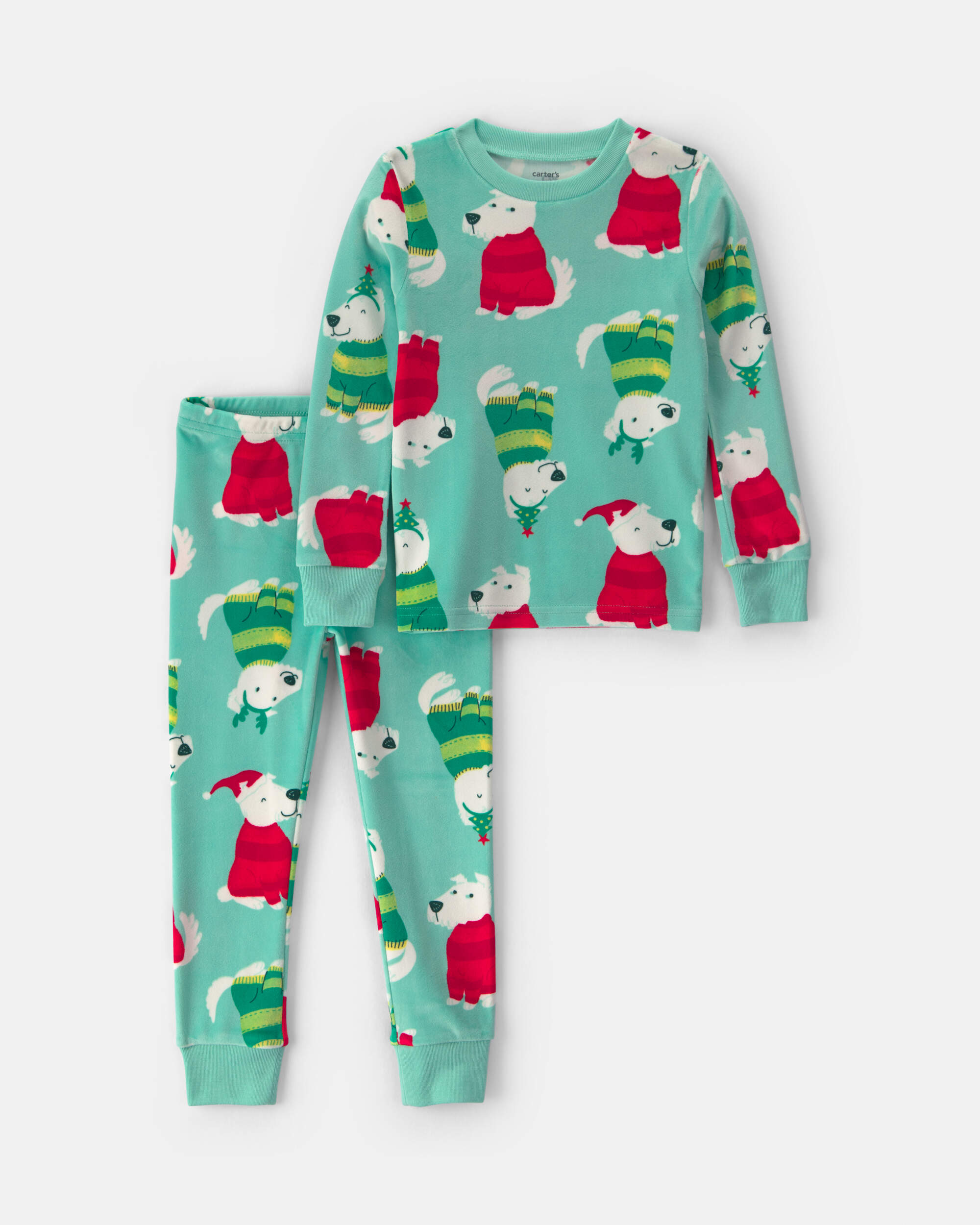 Toddler 2-Piece Christmas DreamPlush Snug Fit Pyjama Set - Green