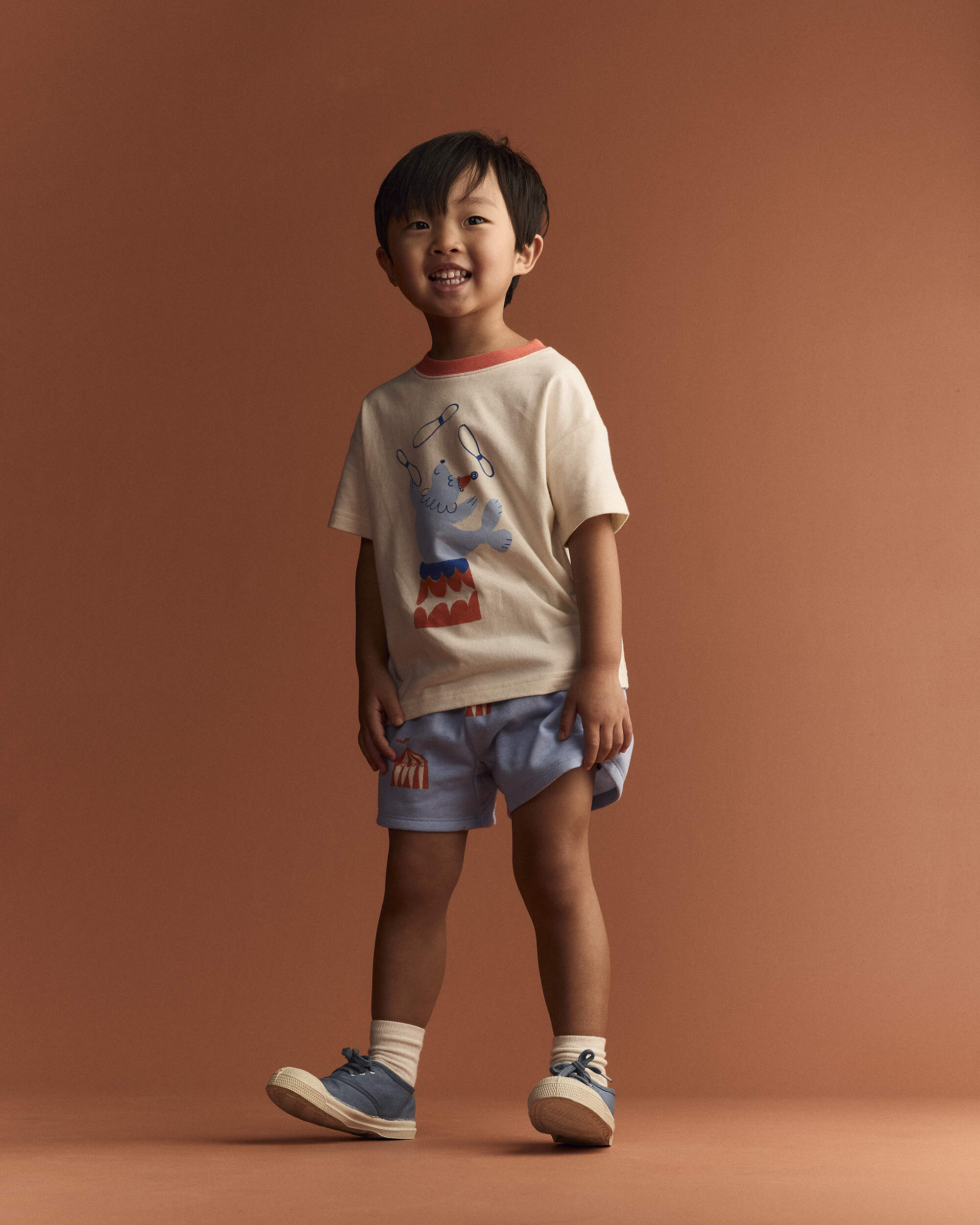 Toddler City Park™ Short Big Top Print - Blue