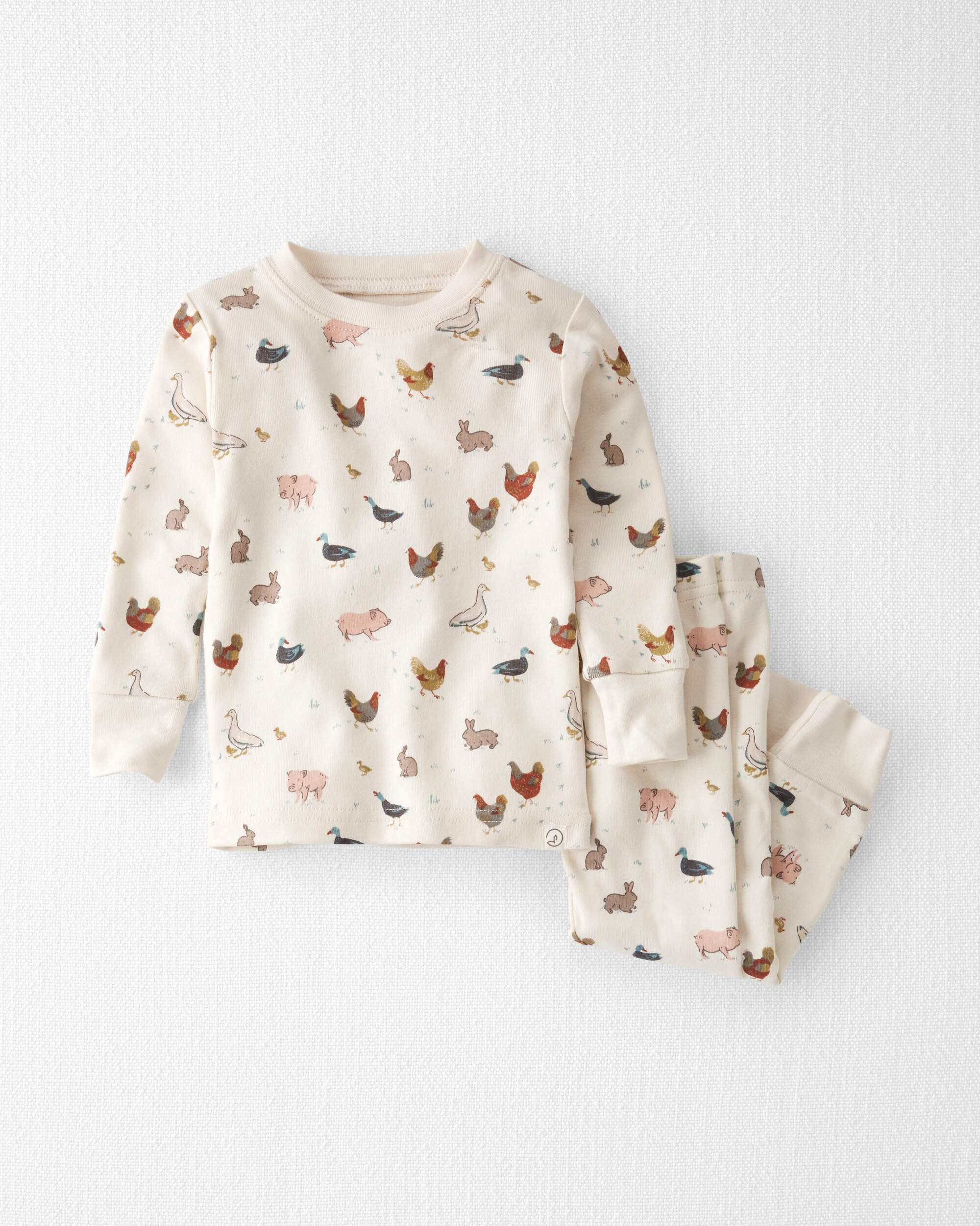 Baby Organic Cotton Pyjamas Farm Friends