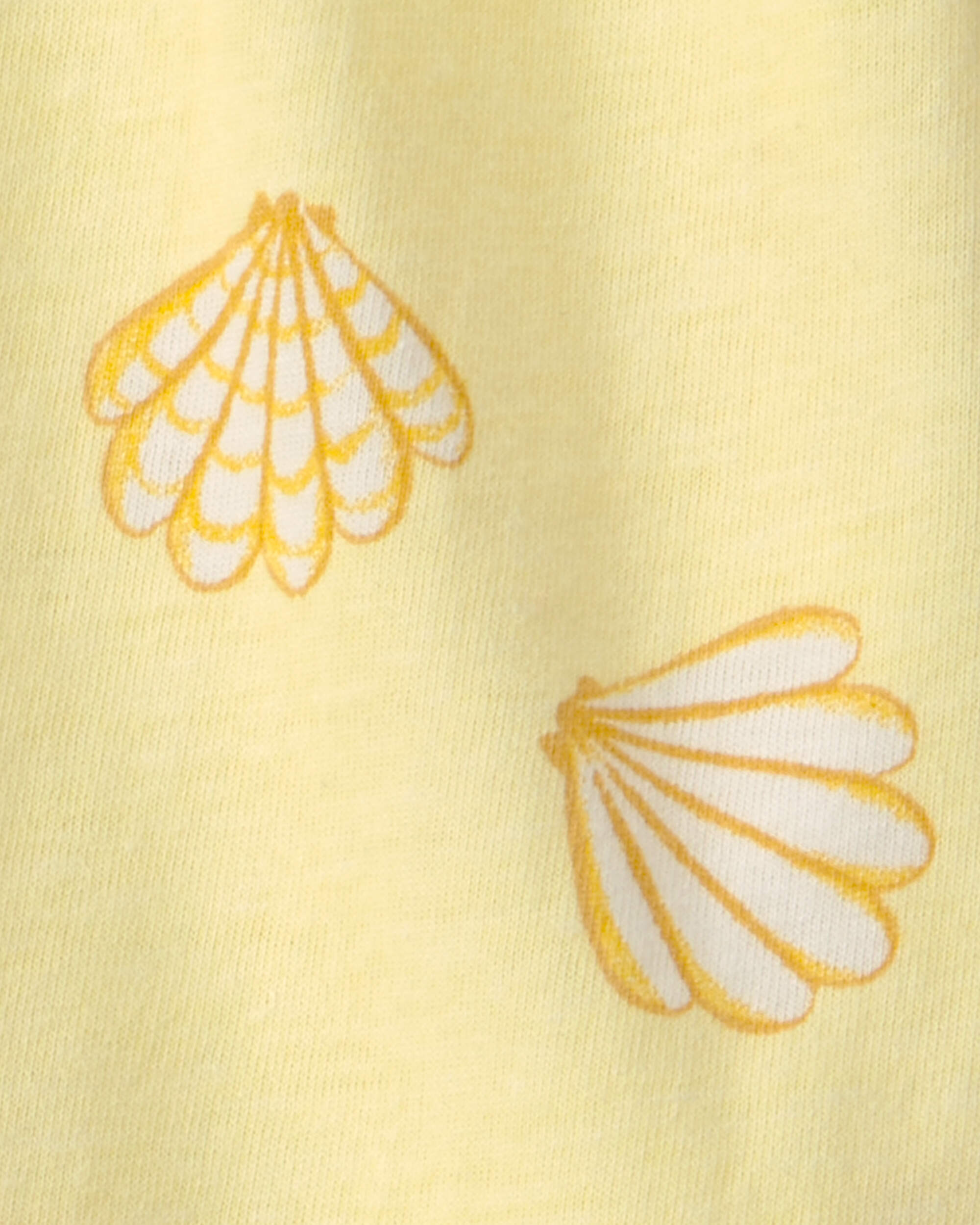 Baby Girl 2-Piece Shell Top & Short Set - Yellow/White