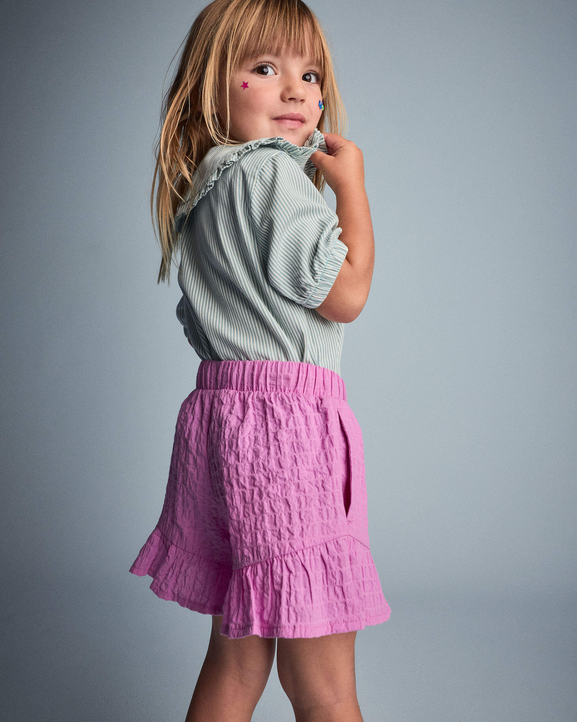 Toddler Girl Ruffle Butterfly Shorts