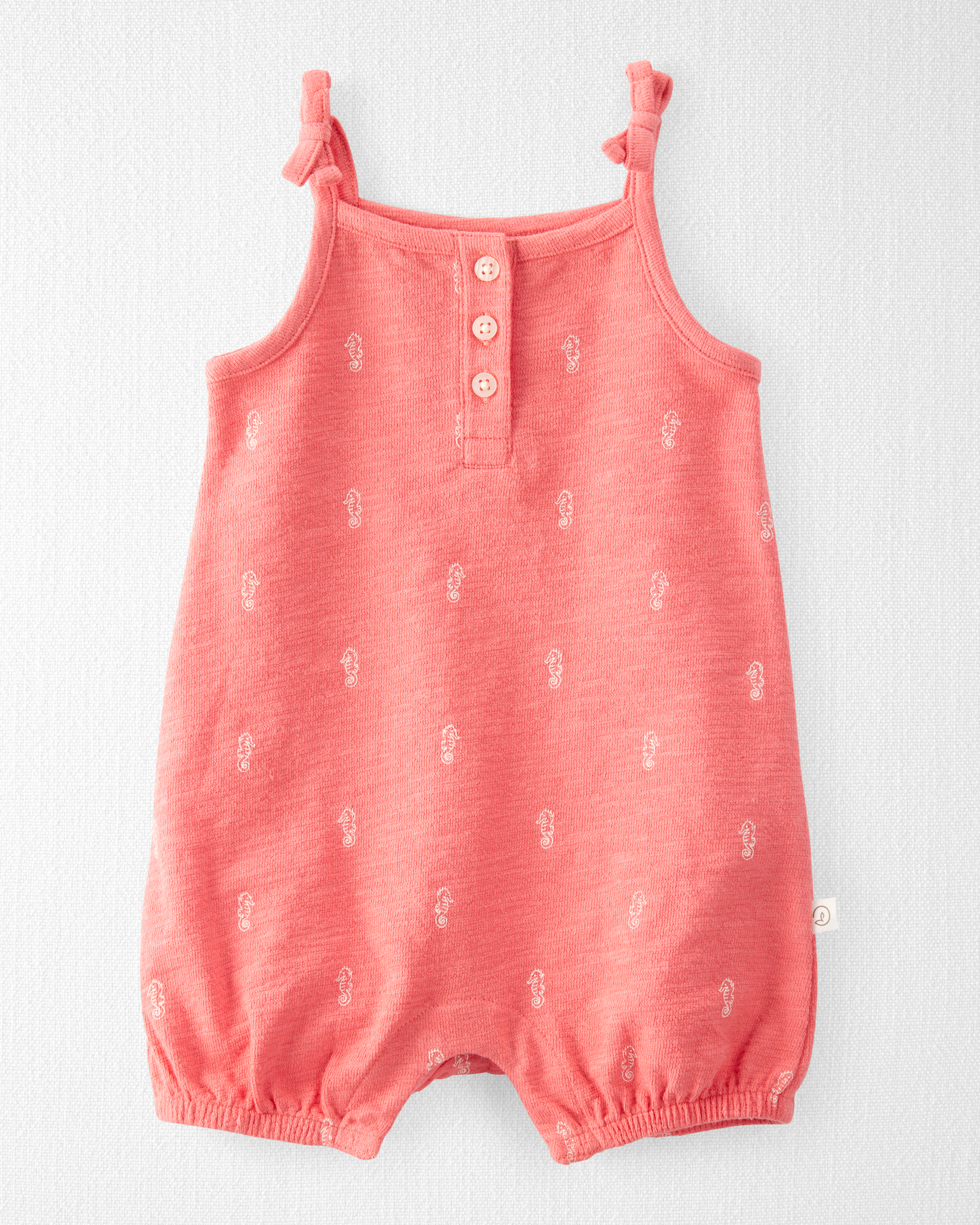 Baby Seahorse-Print Romper Made with Organic Cotton
